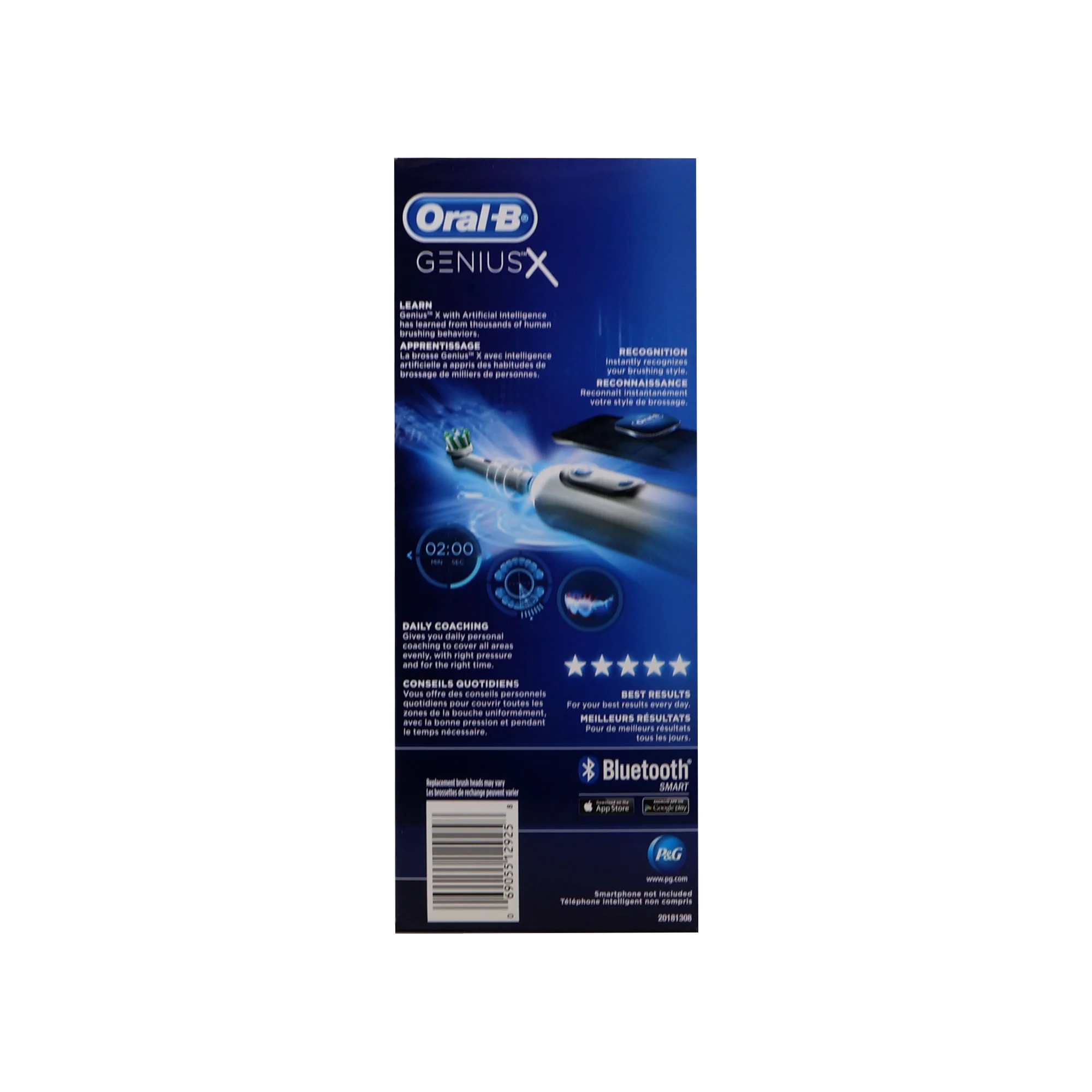 Oral-B Genius X Limited Rechargeable Electric Toothbrush with 1 Replacement Brush Head, Travel Case, Midnight Black + Oral-B Genius X Limited Rechargeable Electric Toothbrush with 1 Replacement Brush Head, Travel Case, White - Image 7