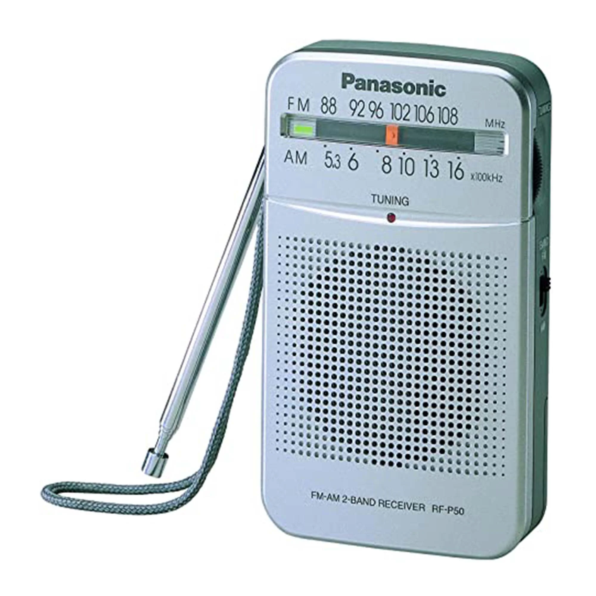 Panasonic RF-P50D Portable FM/AM Radio with JBL T110 in Ear Headphones Black - Image 2