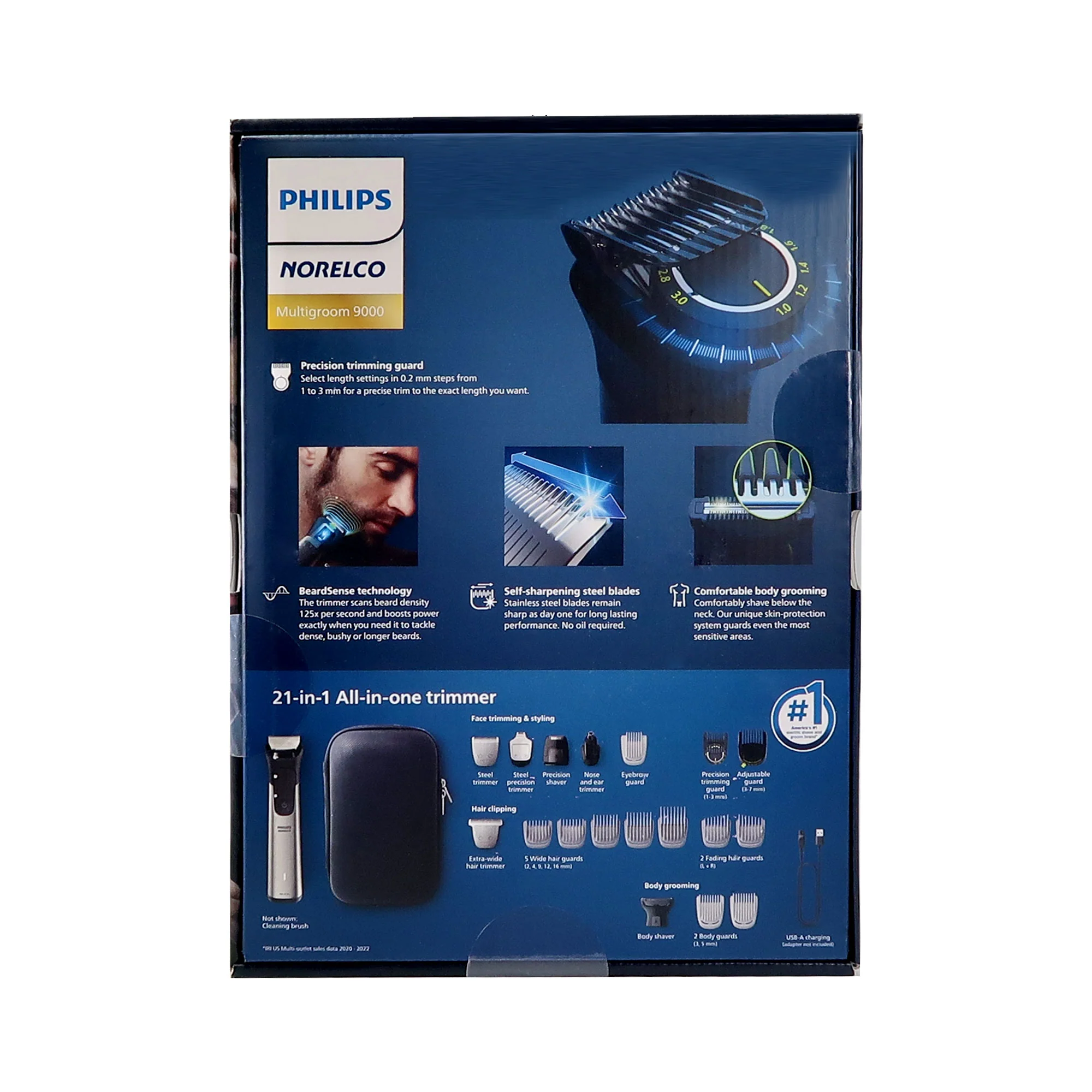 Philips Norelco Multigroom Series 9000 All-In-One Trimmer with Philips Norelco Nose Trimmer 3000 for Nose, Ears Eyebrows #NT3600/62 - Image 4