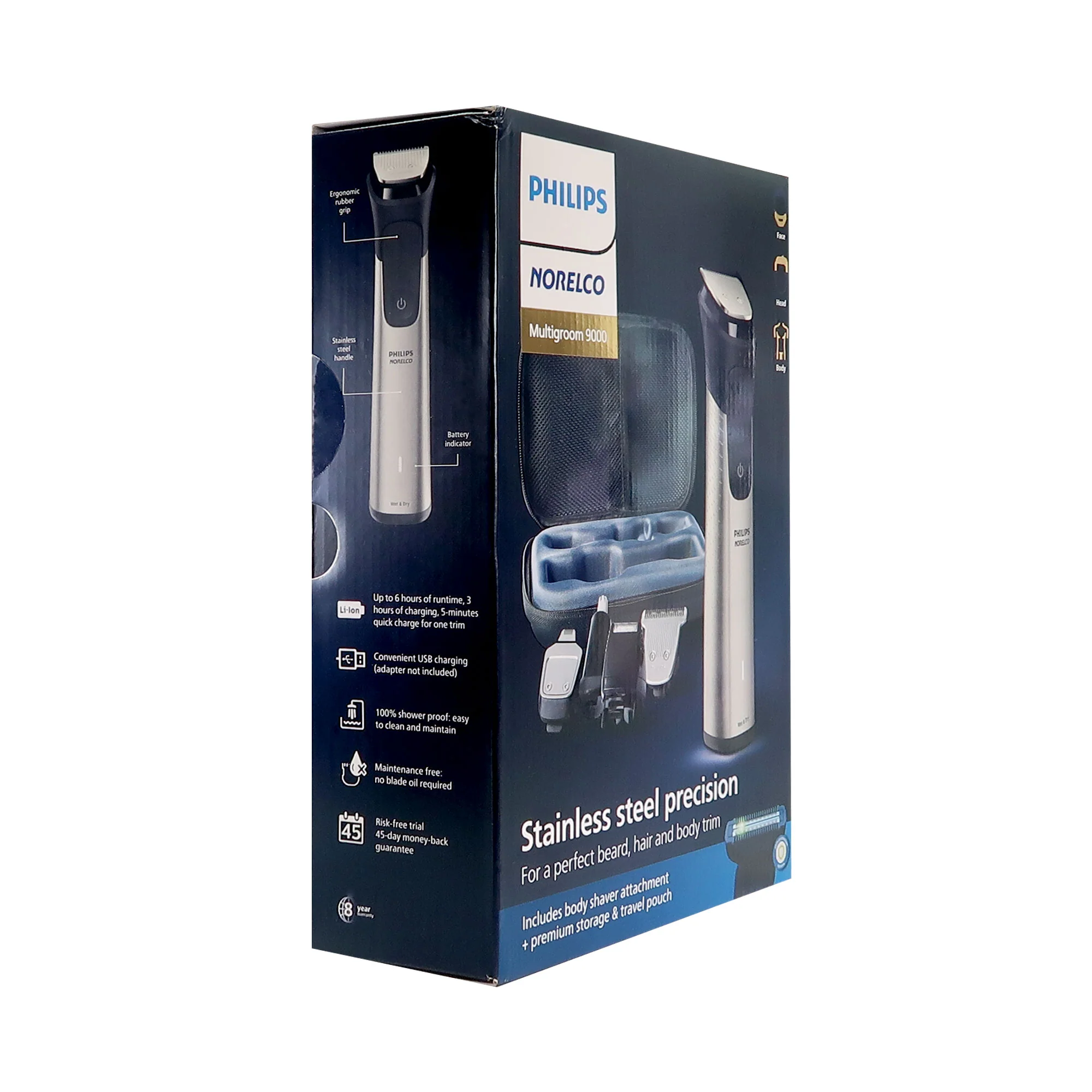 Philips Norelco Multigroom Series 9000 All-In-One Trimmer with Philips Norelco Nose Trimmer 3000 for Nose, Ears Eyebrows #NT3600/62 - Image 5
