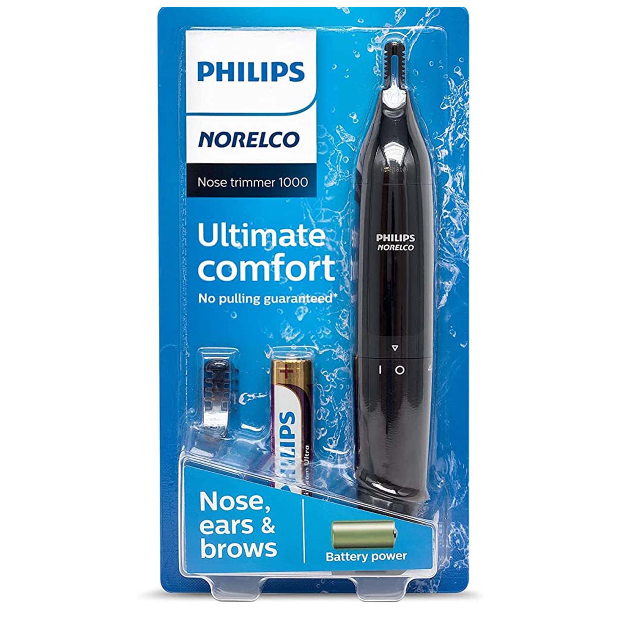 Philips Norelco OneBlade, Hybrid Electric Trimmer and Shaver, QP2520/70 with Philips Norelco Ultimate Comfort Nose Trimmer 1000 Battery Powered NT1605/60 for Nose, Ear and Eyebrows - Image 6