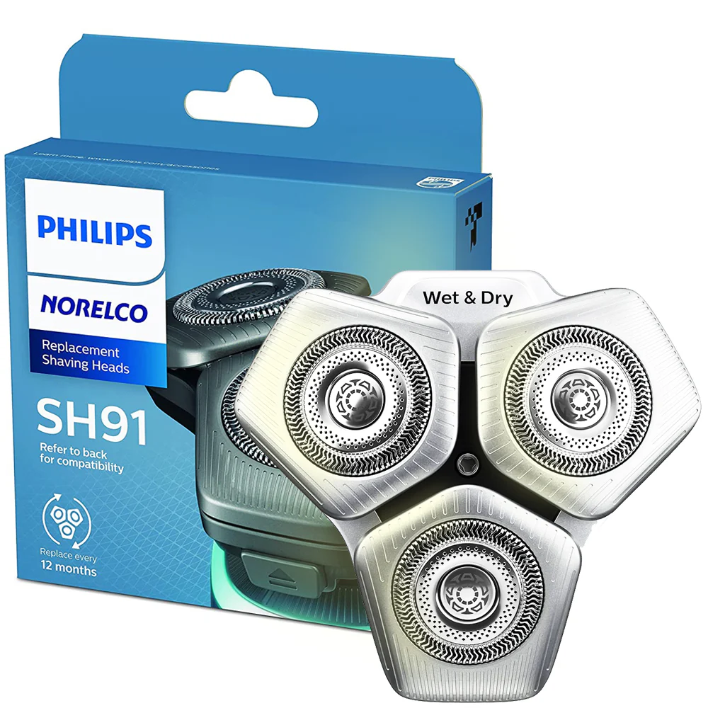Philips Norelco Shaver 9000 Prestige, Rechargeable Wet or Dry Electric Shaver with Trimmer Attachment and Premium Case, SP9820/87 + Philips Norelco Shaving Replacement Heads for Shaver Series 9000, 3 Pack SH91/56 - Image 5