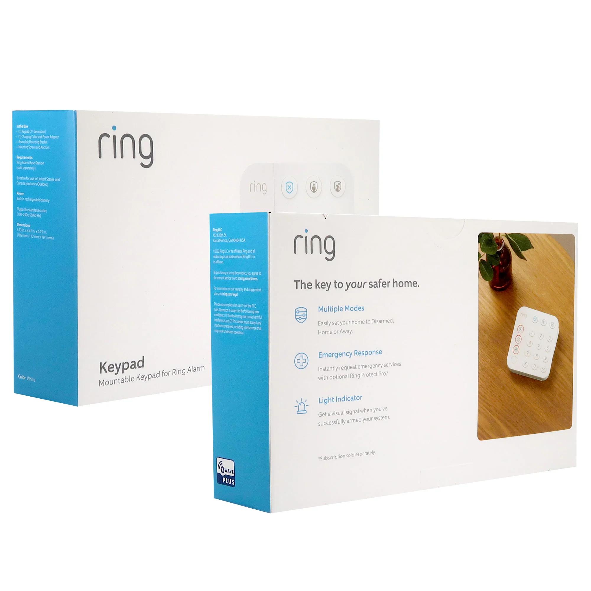Ring Alarm 14-Piece Home Security Kit – Wireless System, Works with Alexa with Ring Wired Doorbell Plus Smart Wi-Fi Video Doorbell - Satin Nickel - Image 7