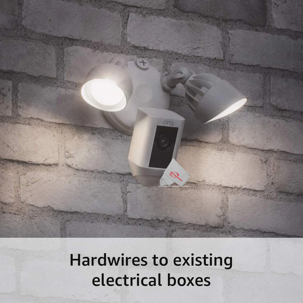 3x RING Floodlight Cam Wired Plus Motion-Activated 1080p HD White - Image 6