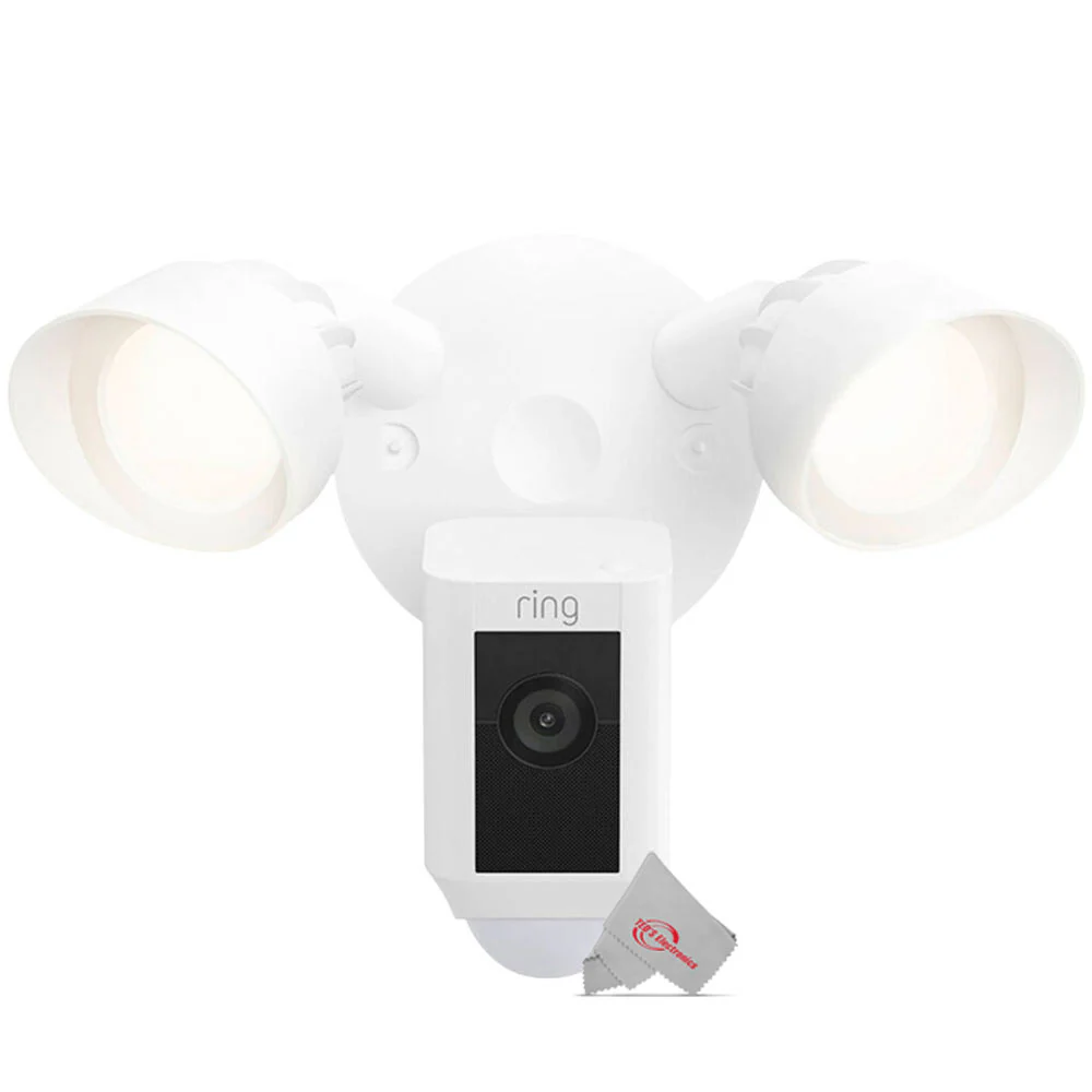 5x RING Floodlight Cam Wired Plus Motion-Activated 1080p HD White - Image 3