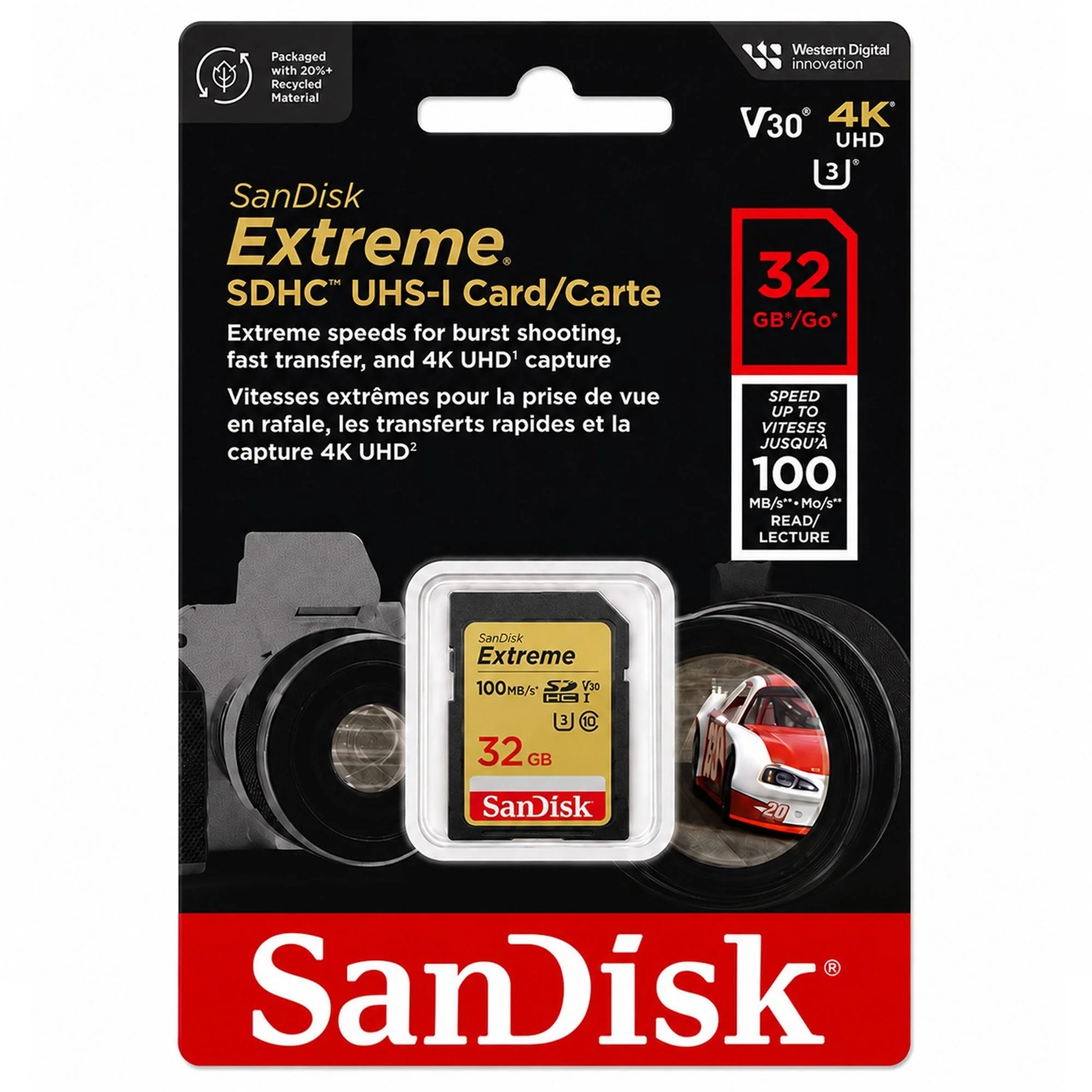SanDisk Extreme 32GB SDHC UHS-I Memory Card 5-Pack - Image 2