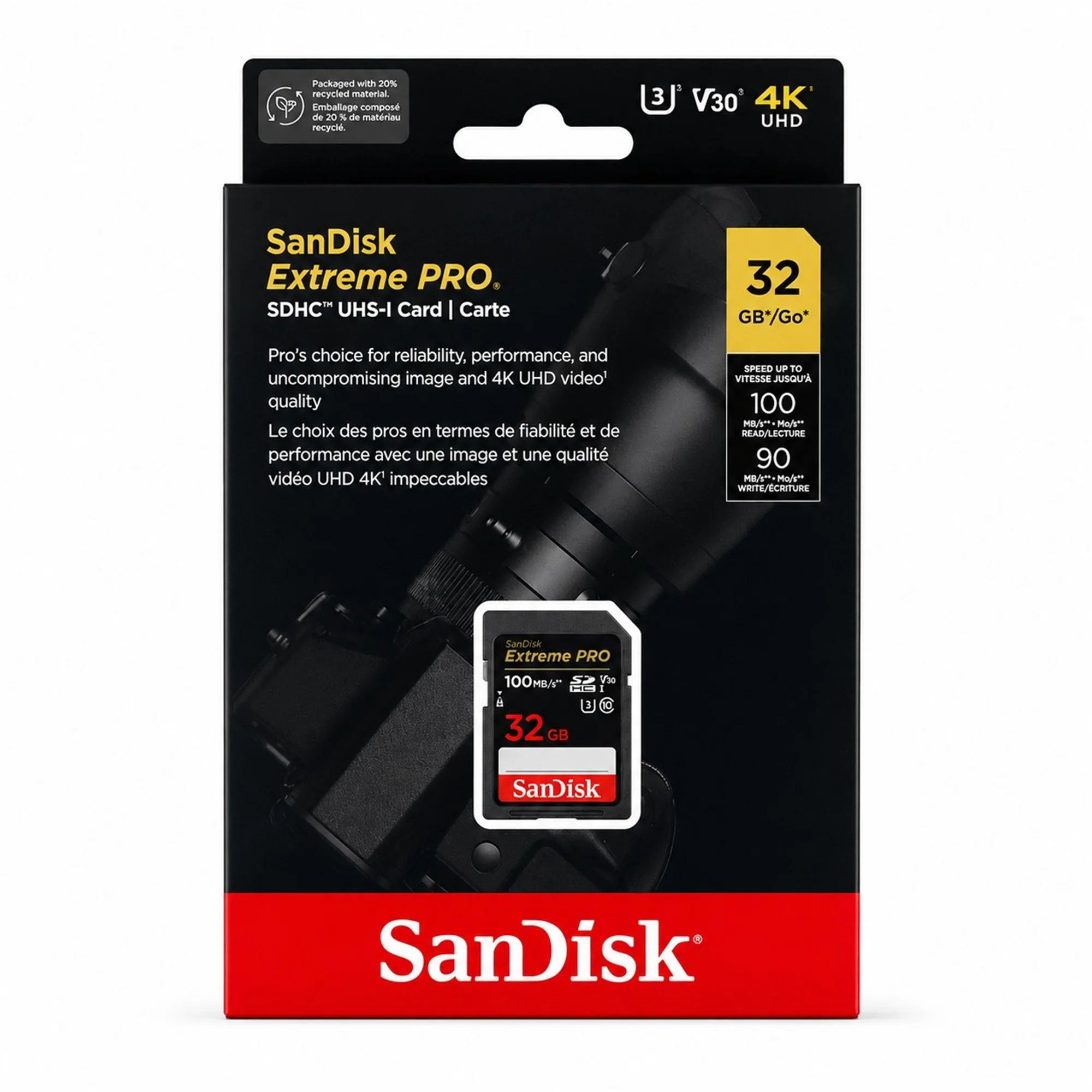 SanDisk Extreme Pro 32GB SDHC UHS-I Memory Card 3-Pack - Image 2