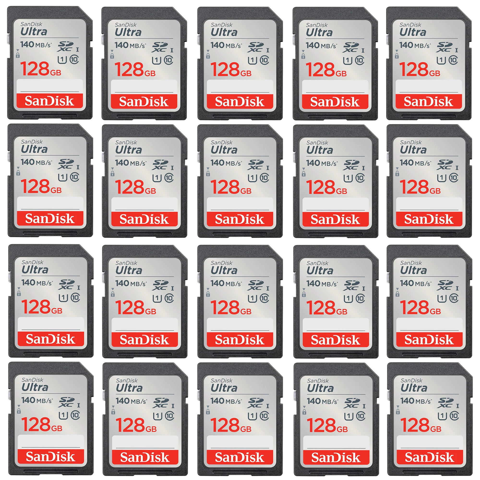 20x Sandisk Ultra 128GB SDXC UHS-I Class 10 Memory Card - Image 3