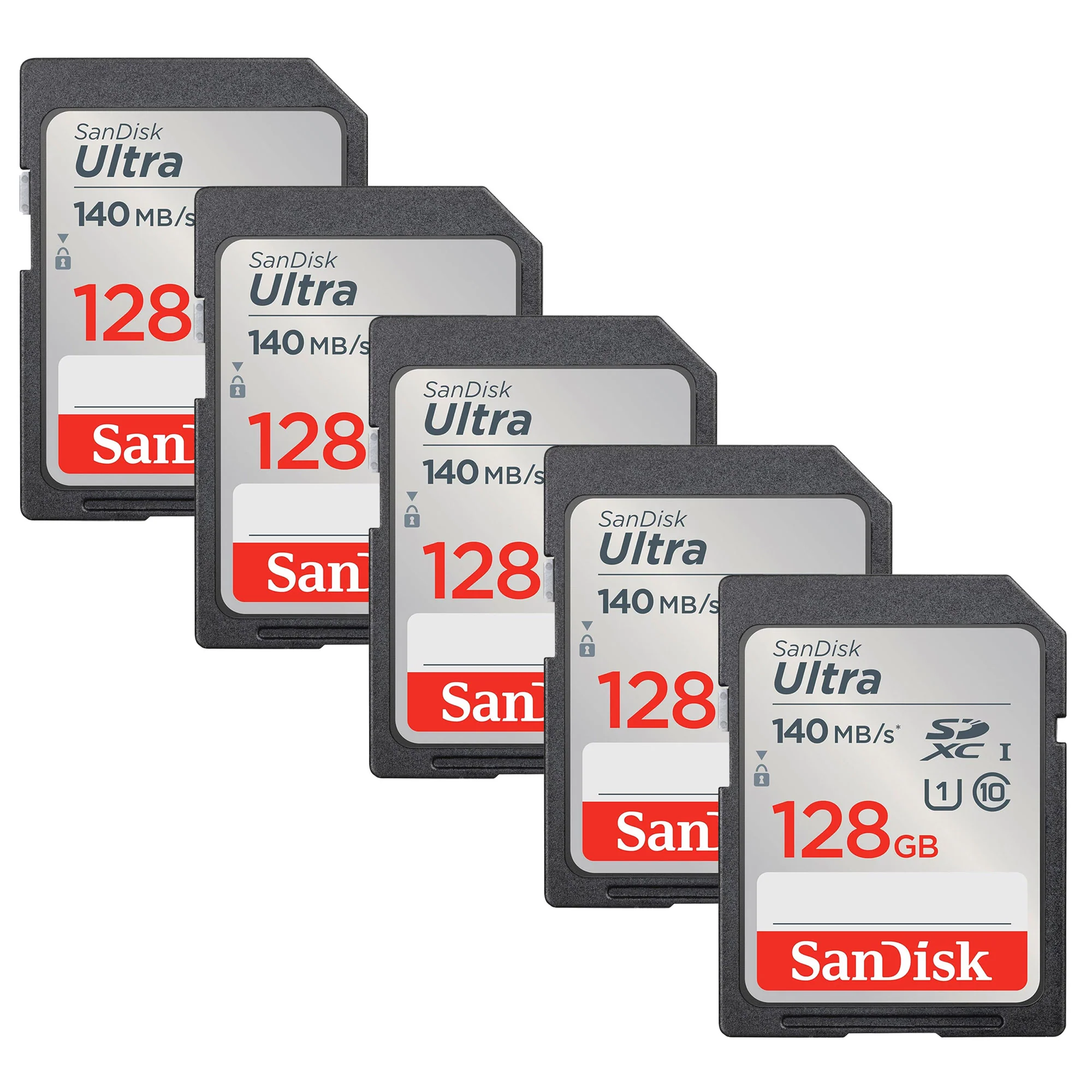 5x Sandisk Ultra 128GB SDXC UHS-I Class 10 Memory Card - Image 3