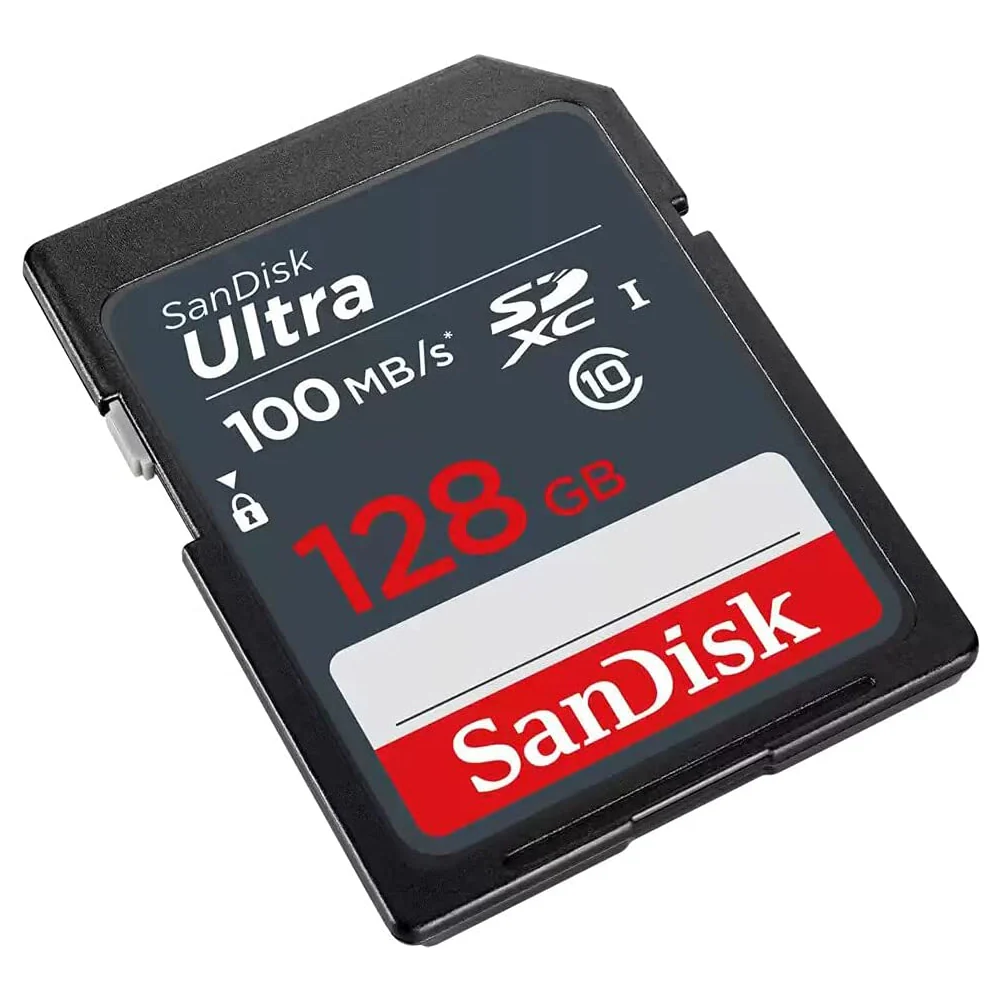 3x Sandisk Ultra 128 GB SDXC UHS I Memory Card 100 MBs + Memory Card Holder - Image 3