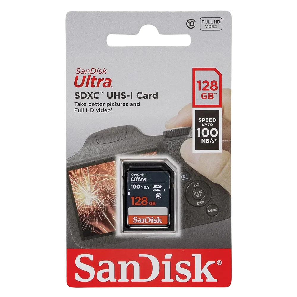 3x Sandisk Ultra 128 GB SDXC UHS I Memory Card 100 MBs + Memory Card Holder - Image 4