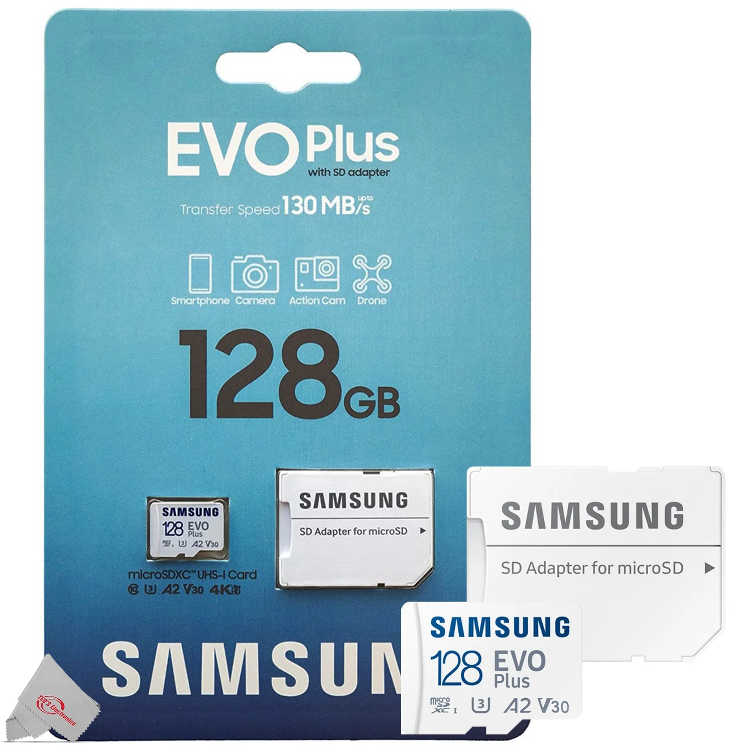 Samsung EVO Plus MicroSD 128GB, 130MBs Memory Card with Adapter - Image 7