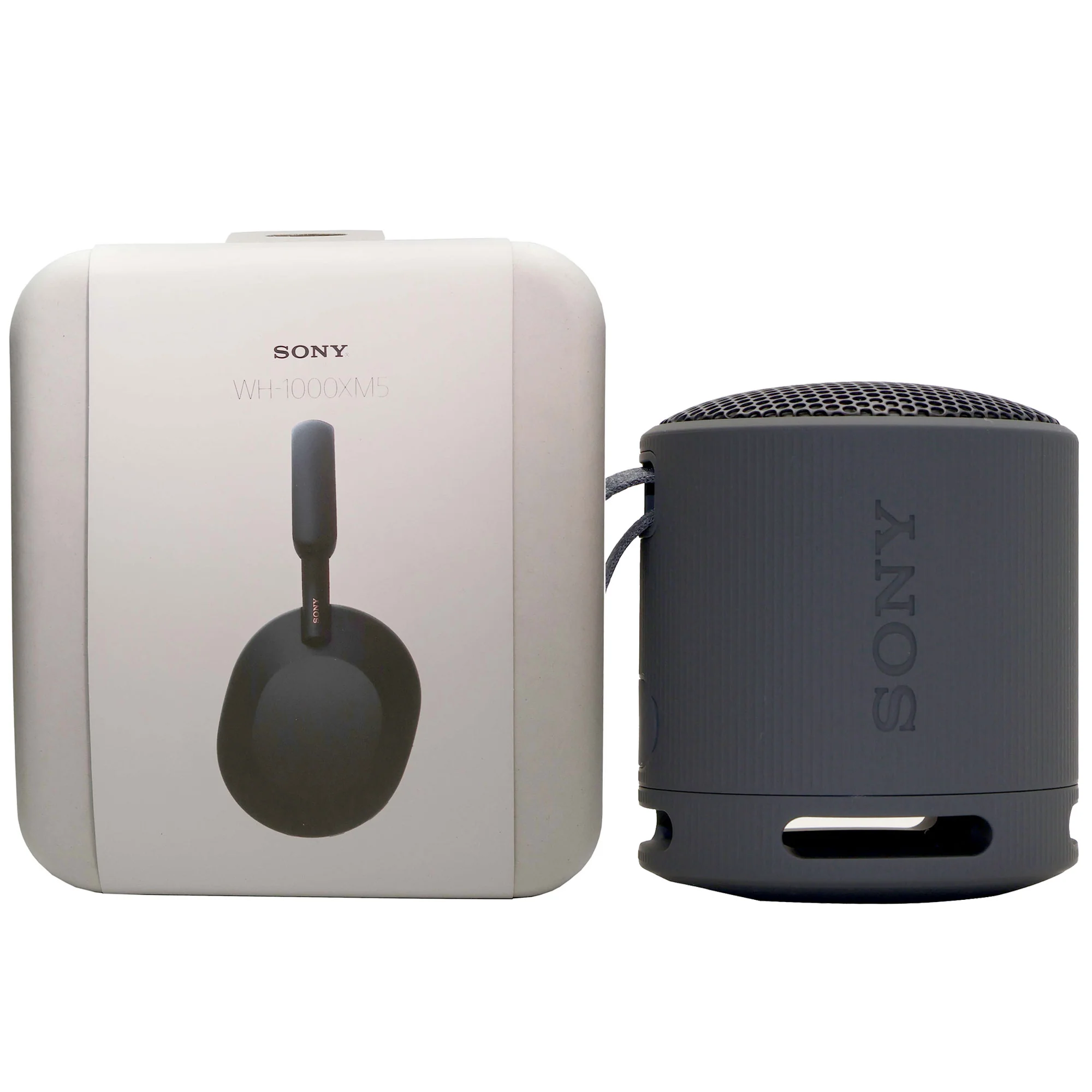 Sony WH-1000XM5 Noise-Canceling Wireless Over-Ear Headphones (Black) + Sony XB100 Portable Waterproof Bluetooth Speaker (Black)