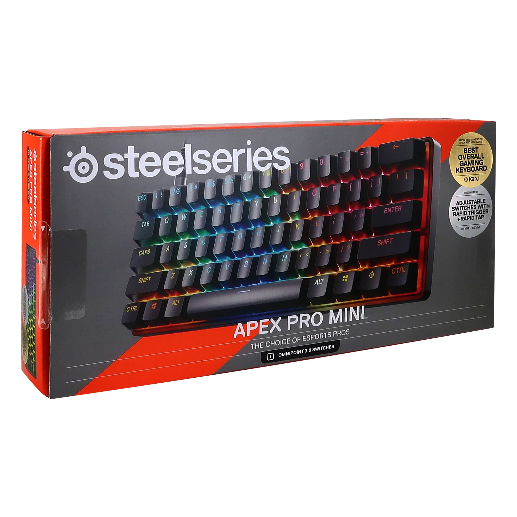 SteelSeries Arctis Nova 3 Wired Gaming Headset - Black + SteelSeries Apex Pro Mini Wired OmniPoint Gaming Keyboard Gen 3 (Black) - Image 2