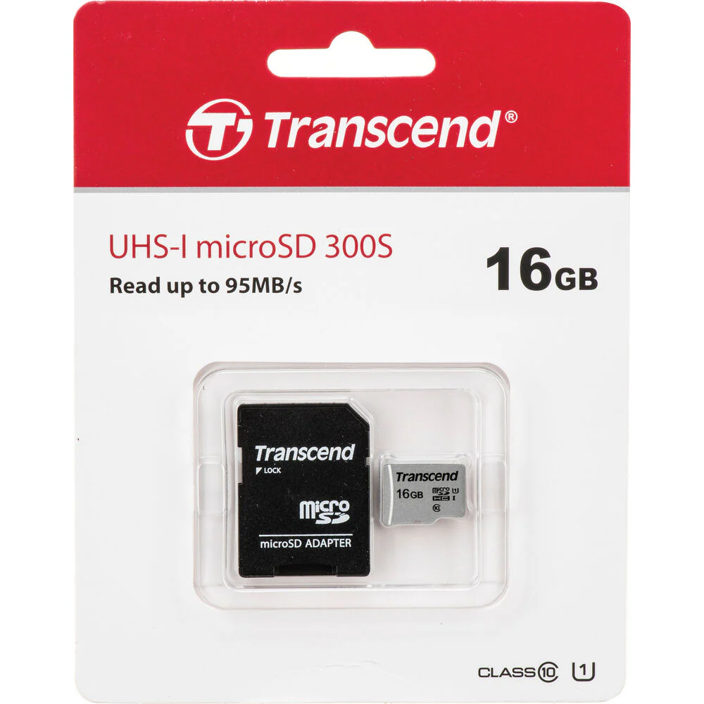5x Transcend 16GB MicroSD 300s 95MB/s Class 10 Micro SDHC Memory Card with SD Adapter - Image 3