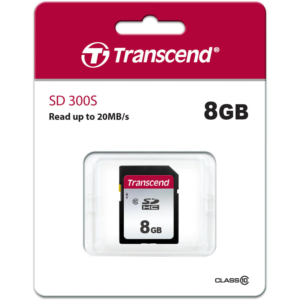 Transcend TS8GSDC300S 8GB SDHC Memory Card - Image 2