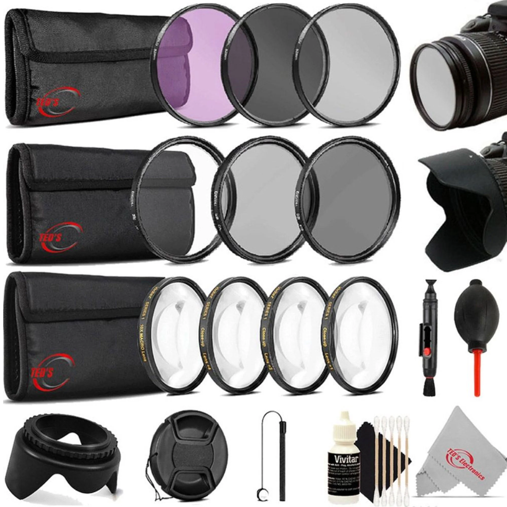 72mm ND 3pc filter kit ND2 ND4 ND8 + 72MM +1 +2 +4 +10 Close Up Macro Diopter Filter Set for 72mm Thread Lenses + 72mm Filter Kit + Lens Cap Holder + 72mm Lens Hood + Lens Cleaning Pen + Dust Blower + 72mm Snap On Lens Cap Front Dust Cover + Cleaning Kit