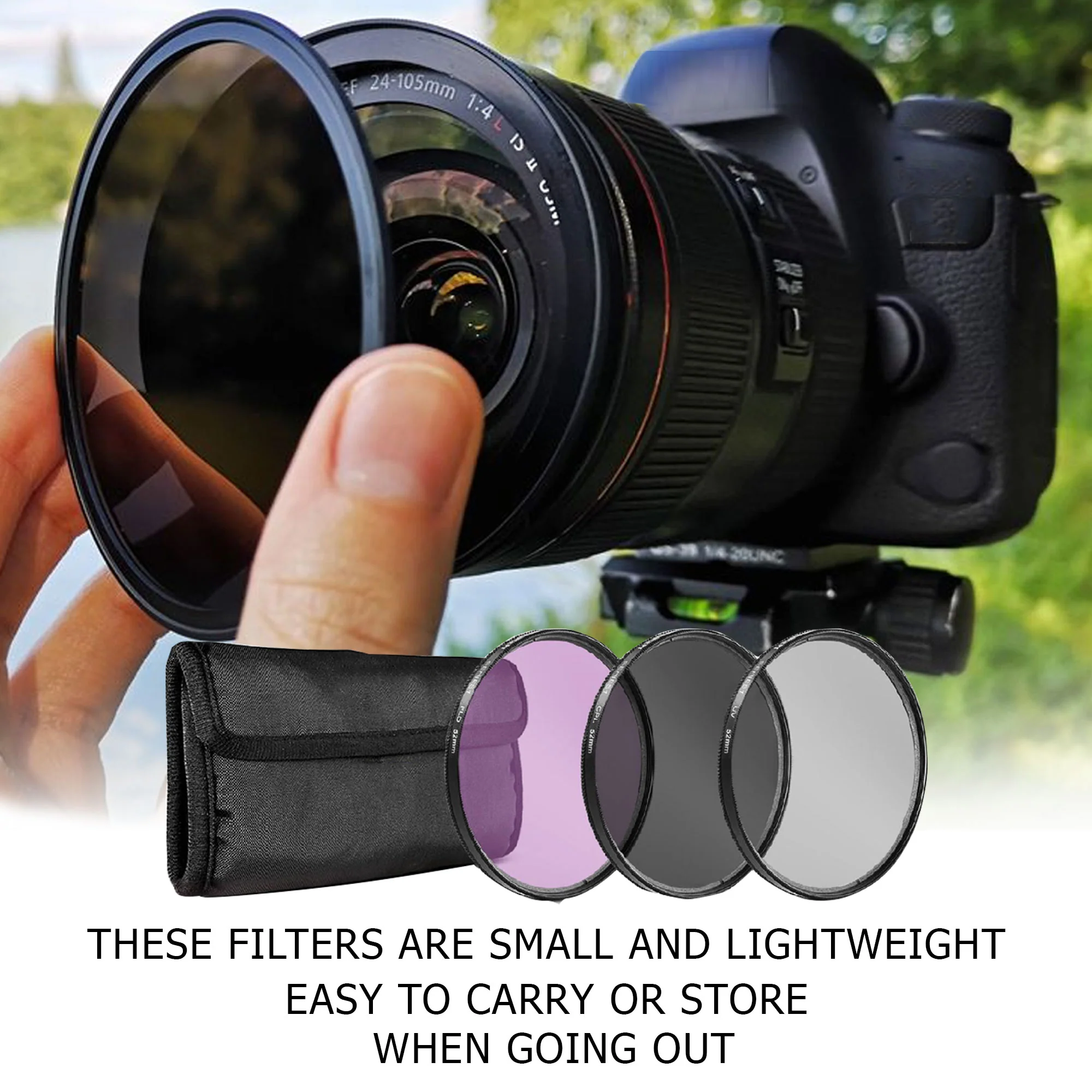 72mm ND 3pc filter kit ND2 ND4 ND8 + 72MM +1 +2 +4 +10 Close Up Macro Diopter Filter Set for 72mm Thread Lenses + 72mm Filter Kit + Lens Cap Holder + 72mm Lens Hood + Lens Cleaning Pen + Dust Blower + 72mm Snap On Lens Cap Front Dust Cover + Cleaning Kit - Image 3