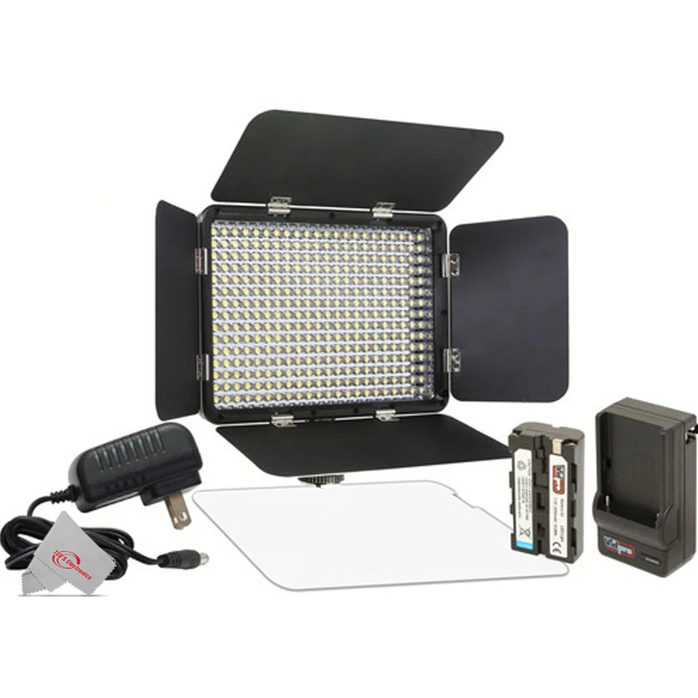 Ultra Slim Super-Powerful 330 Bead LED Light Panel 5000 Lux Output 175W (Equivalent) with Light Stand Mount and On Camera Shoe Mount - Image 7