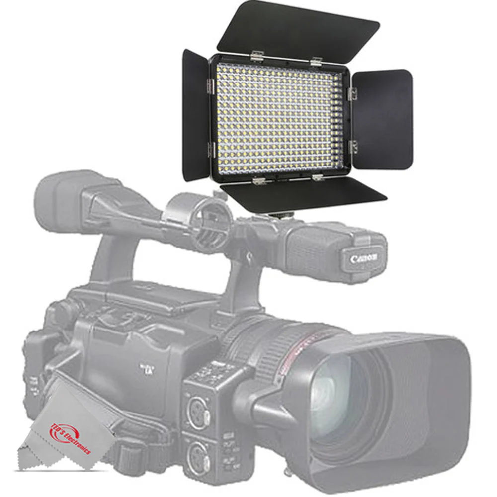 Vidpro LED-330X Varicolor Studio Video Lighting Kit with Built-in Barn Doors & Diffuser Includes Li-ion Battery & Charger, AC Adapter, Adjustable Shoe Mount - Image 3