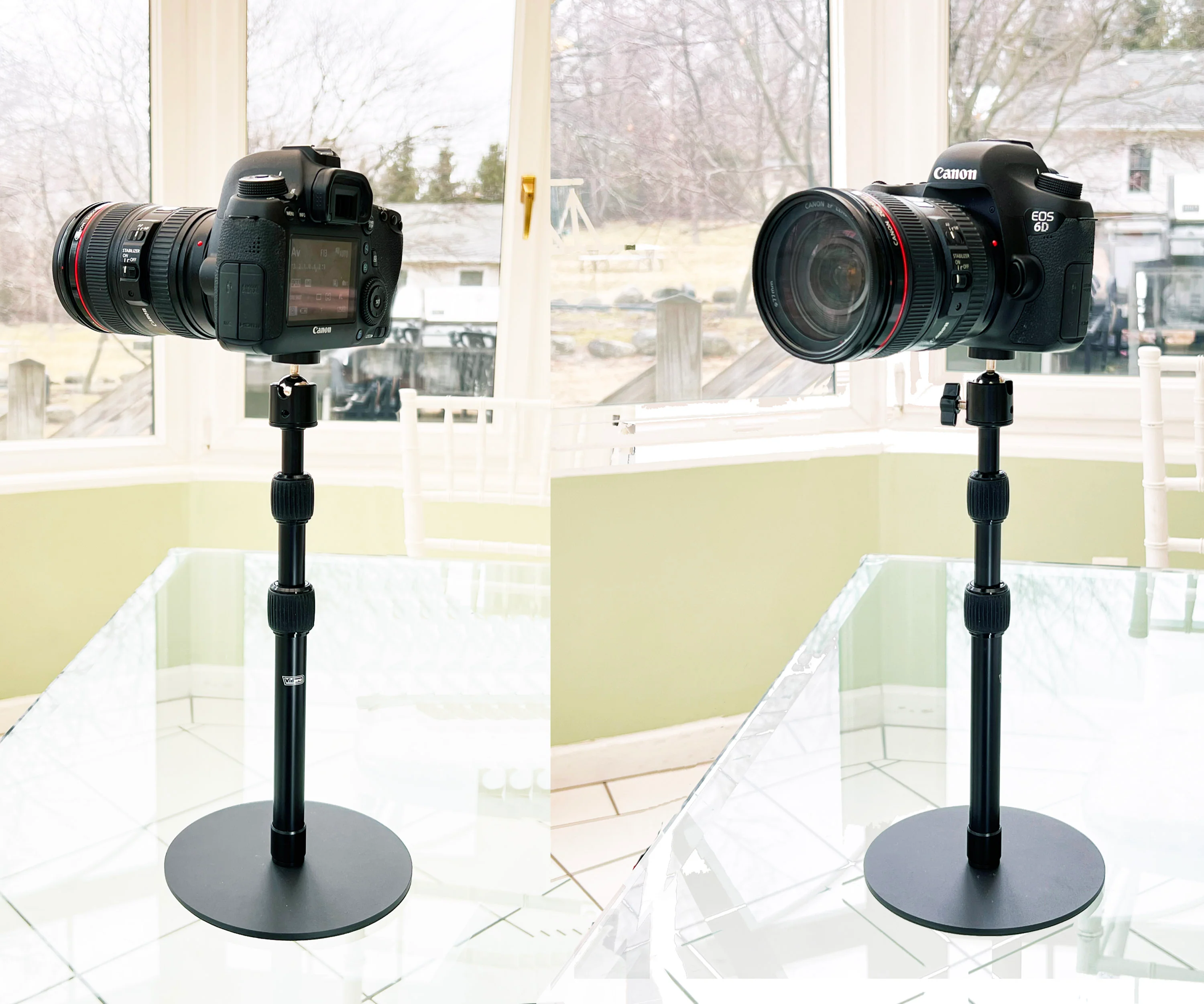 Vidpro ST18 Camera Smartphone Webcam Desktop Stand - 1/4" Screw Mount, 360° Rotatable Ball Head, 8 - 18 Inch Height Adjustable Table Stand and Vivitar IPAD HOLDER - Image 7