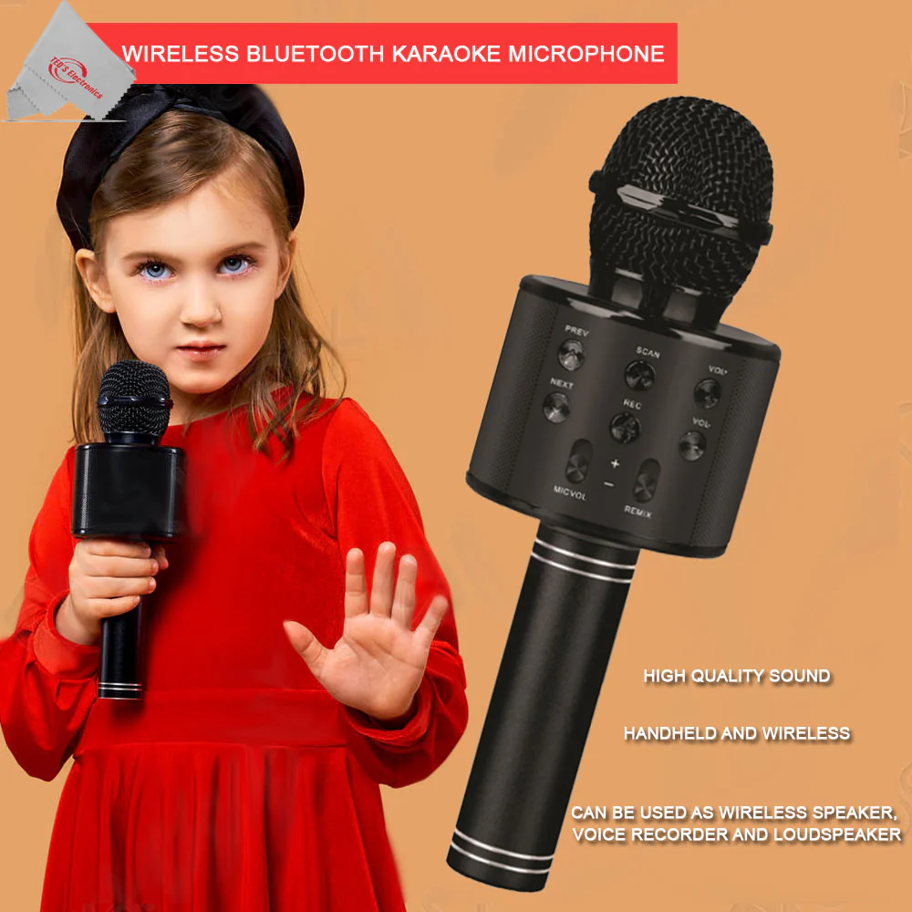 Vivitar Wireless Bluetooth Karaoke Microphone USB Powered High Quality Sound for Wireless Speaker, Voice Recorder and Loudspeaker - Image 5