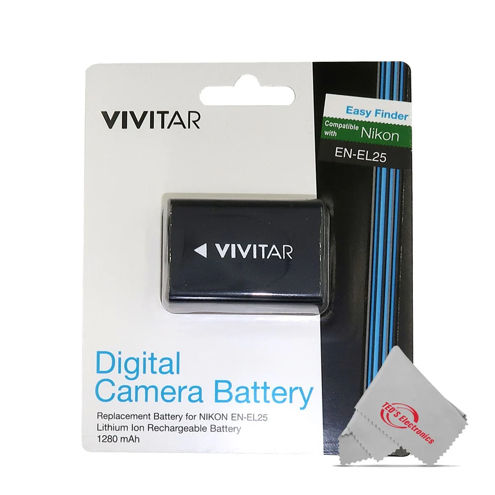 Vivitar EN-EL25 Replacement Lithium-Ion Rechargeable Battery 1500 mAh for Nikon Z30 Z50 ZFC - 3 Count - Image 2