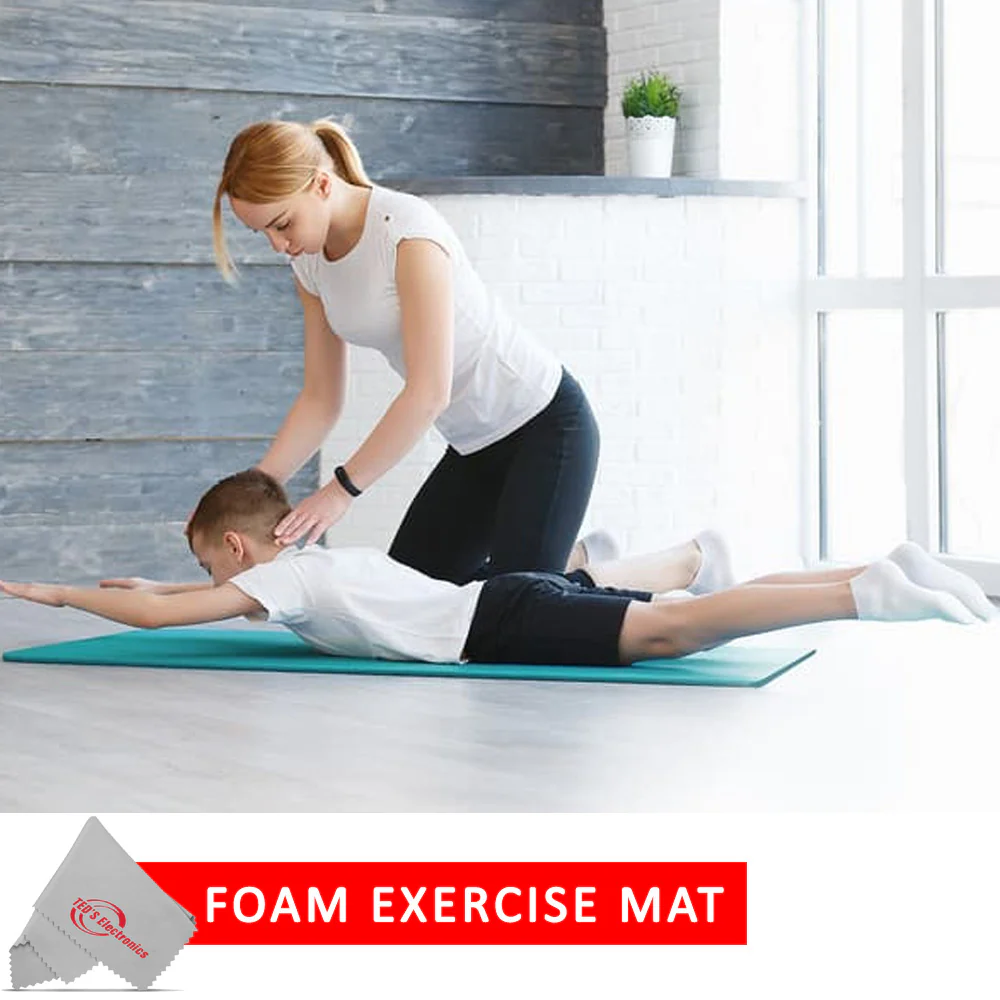 Vivitar PFV8277 5mm High Density Foam Exercise Roll Up Mat Slip Resistant Surface Teal for Yoga Exercises - Image 4