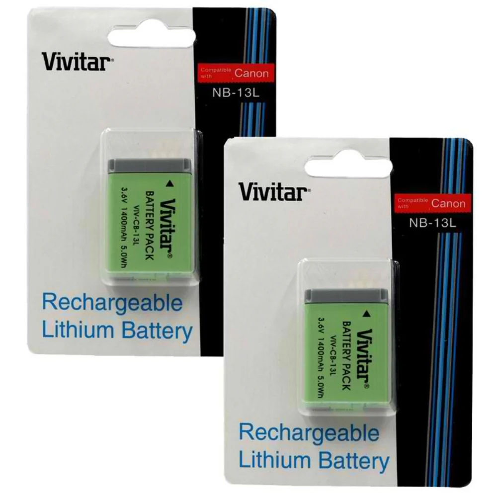Vivitar VIV-QCB-217 1 Hour Rapid Battery Charger for Canon NB-13L Battery + Two NB-13L Battery Replacement Battery for Canon PowerShot G5 X, G7 X, G7 X Mark II, G9 X, G9X Mark II, SX720 HS Digital Camera - Image 3