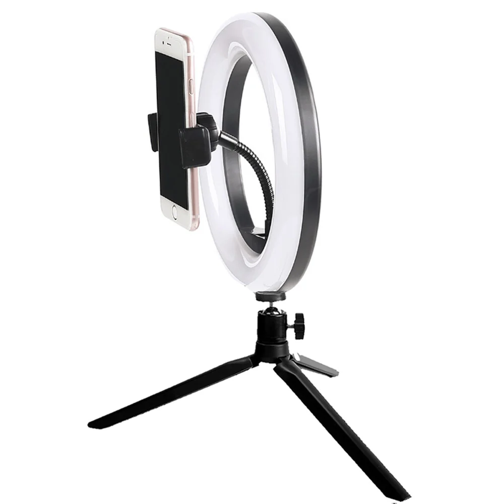 Vivitar 8 Inch LED Ring Light Dimmable Lamp for Iphone Smartphone with Tripod Mount Stand - Image 3