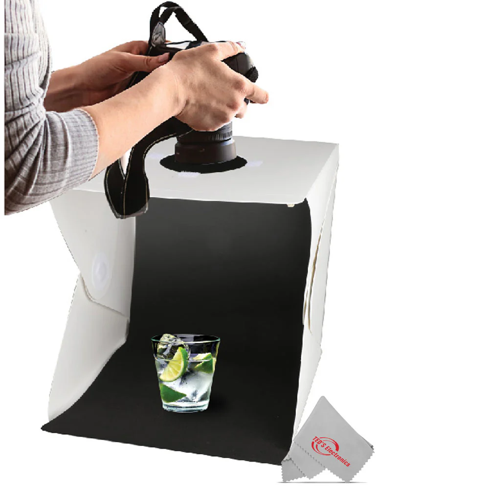 Vivitar 11 Inch Snap Assembly Portable Lightbox for Product Photography with White and Black Backdrops - Image 5