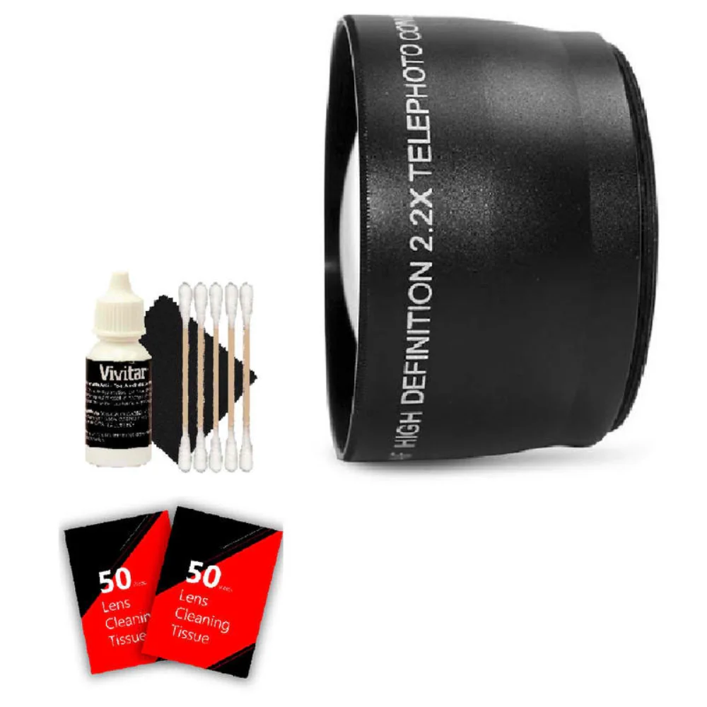 58mm Telephoto Lens + 100 Lens Tissue + 3pc Cleaning Kit