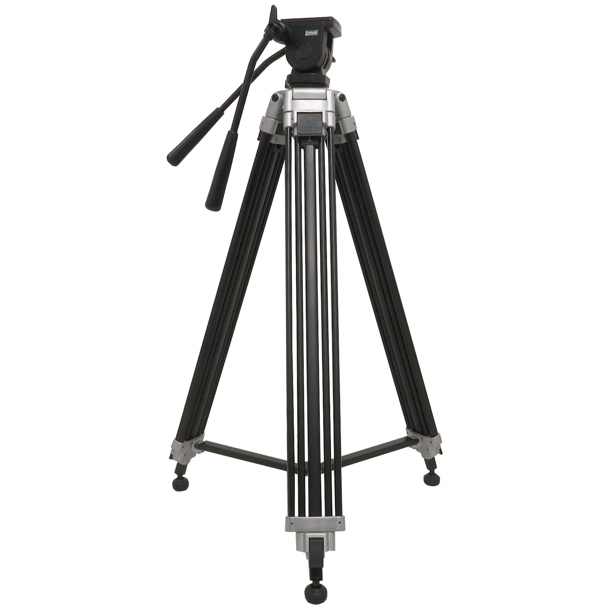 75" Aluminum Alloy Tripod  Twin Handle Control Two-Way Fluid Head 360Â° Panning 17lbs Load Capacity with Protective Carry Case - Image 6