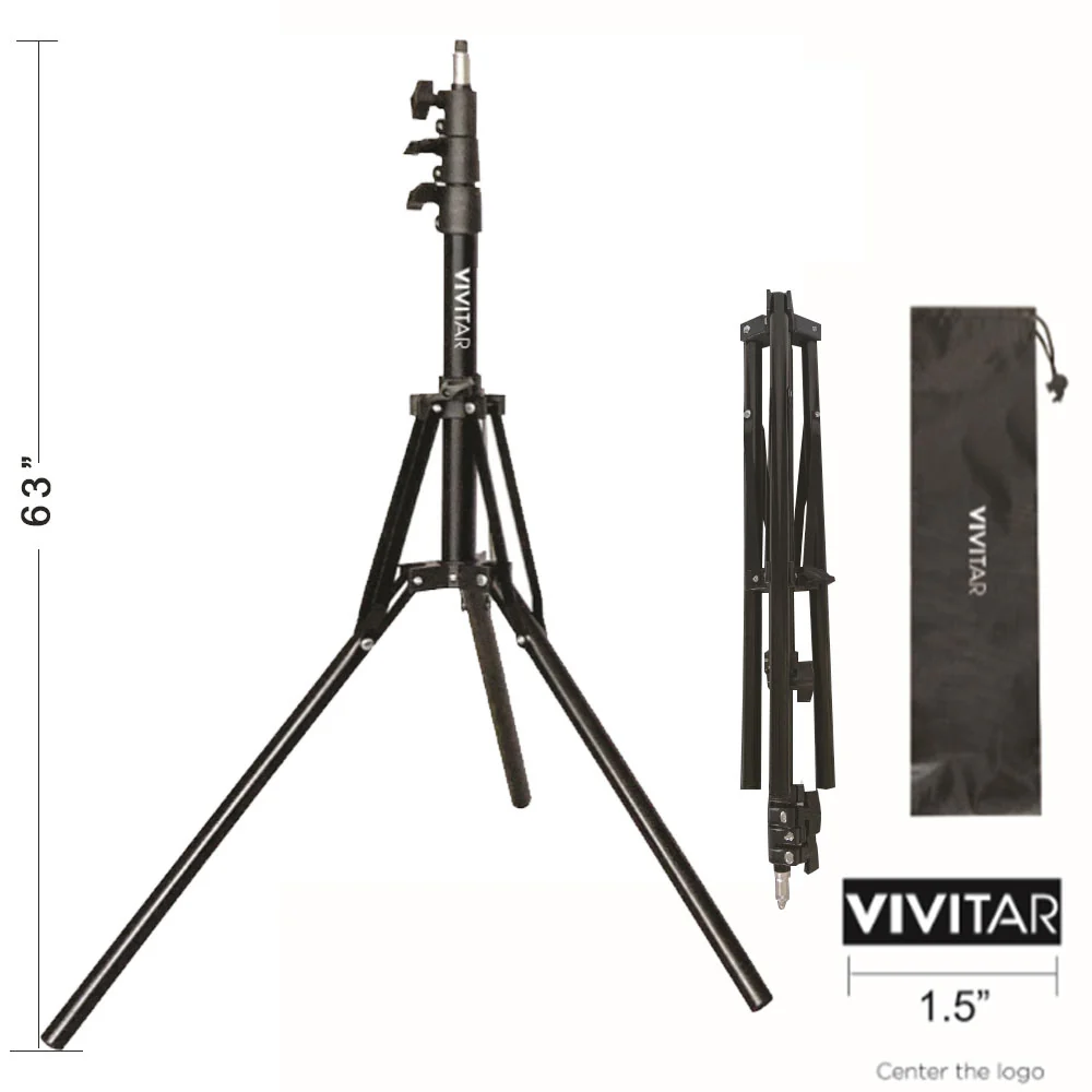 2X Vivitar 104 LED Acrylic Plate Video Light Panel Adjustable Color and Brightness with 63" Adjustable Light Stands - Image 8