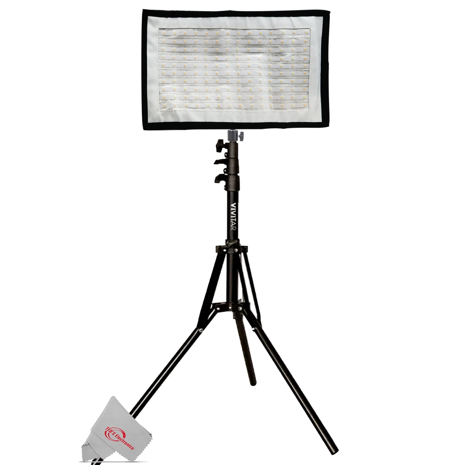 Vivitar Fabric 140 LED Light Panel Compact Mat upto 3000LM for Studio Lighting with 71" Adjustable Light Stand