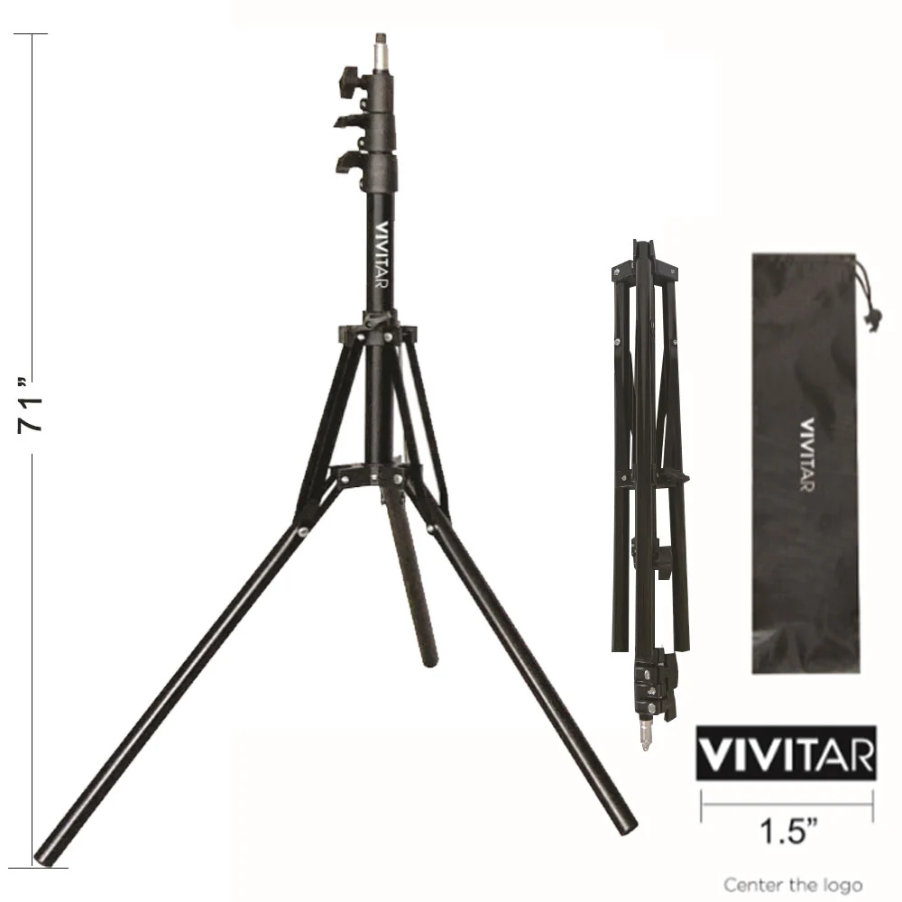 Vivitar Fabric 140 LED Light Panel Compact Mat upto 3000LM for Studio Lighting with 71" Adjustable Light Stand - Image 7