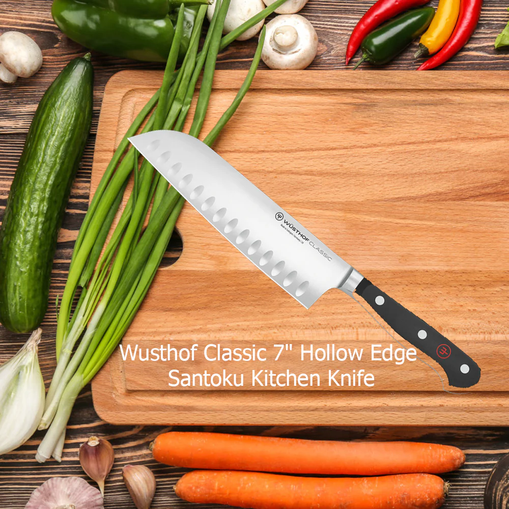 Wusthof 1120160602 Classic Six Piece Cook's Set 6, Black + Wusthof Classic 7" Hollow Edge Santoku Kitchen Knife - Image 11