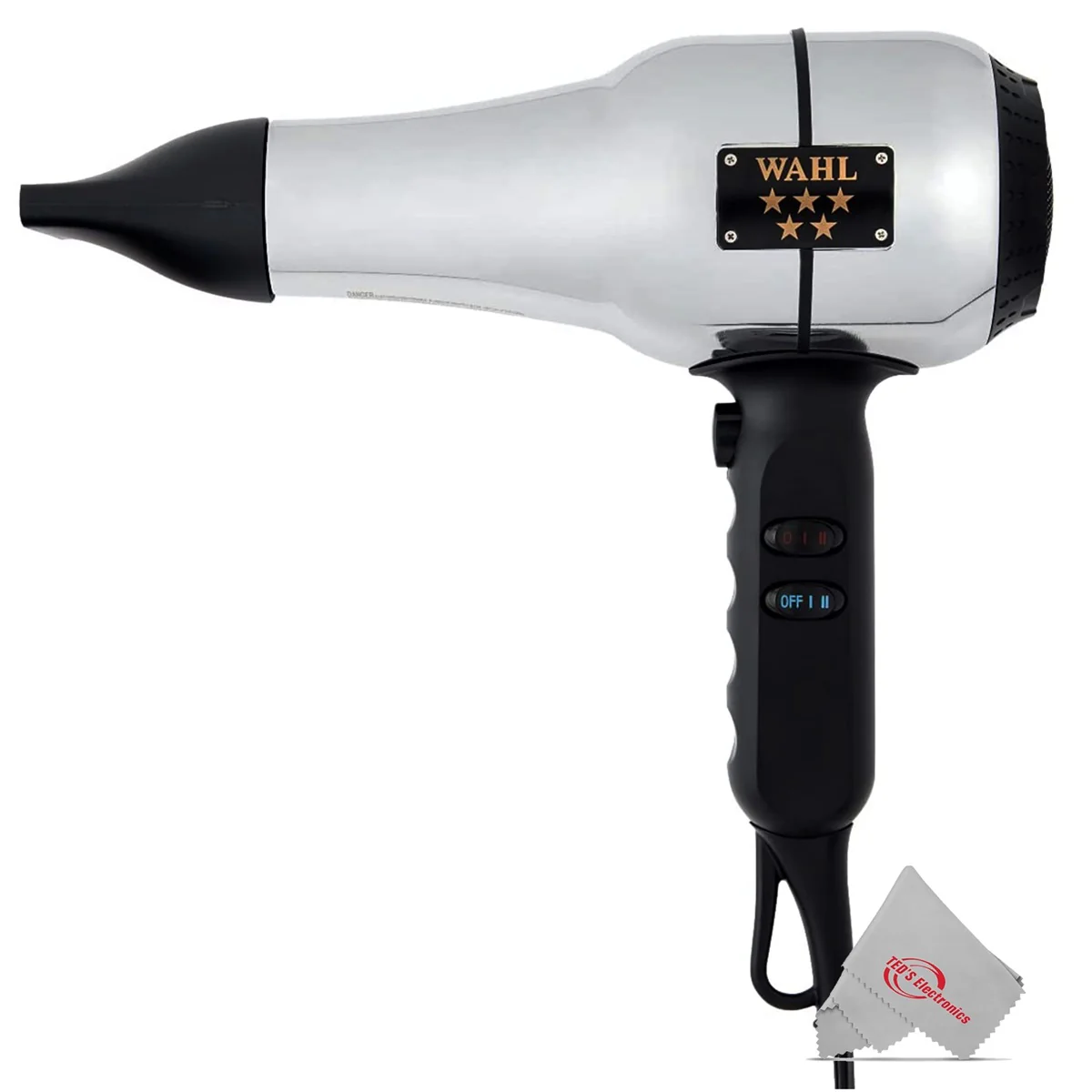 Wahl Professional 5-Star Series Ionaic Retro-Chrome Hair Dryer #05054 with Brush - Image 2