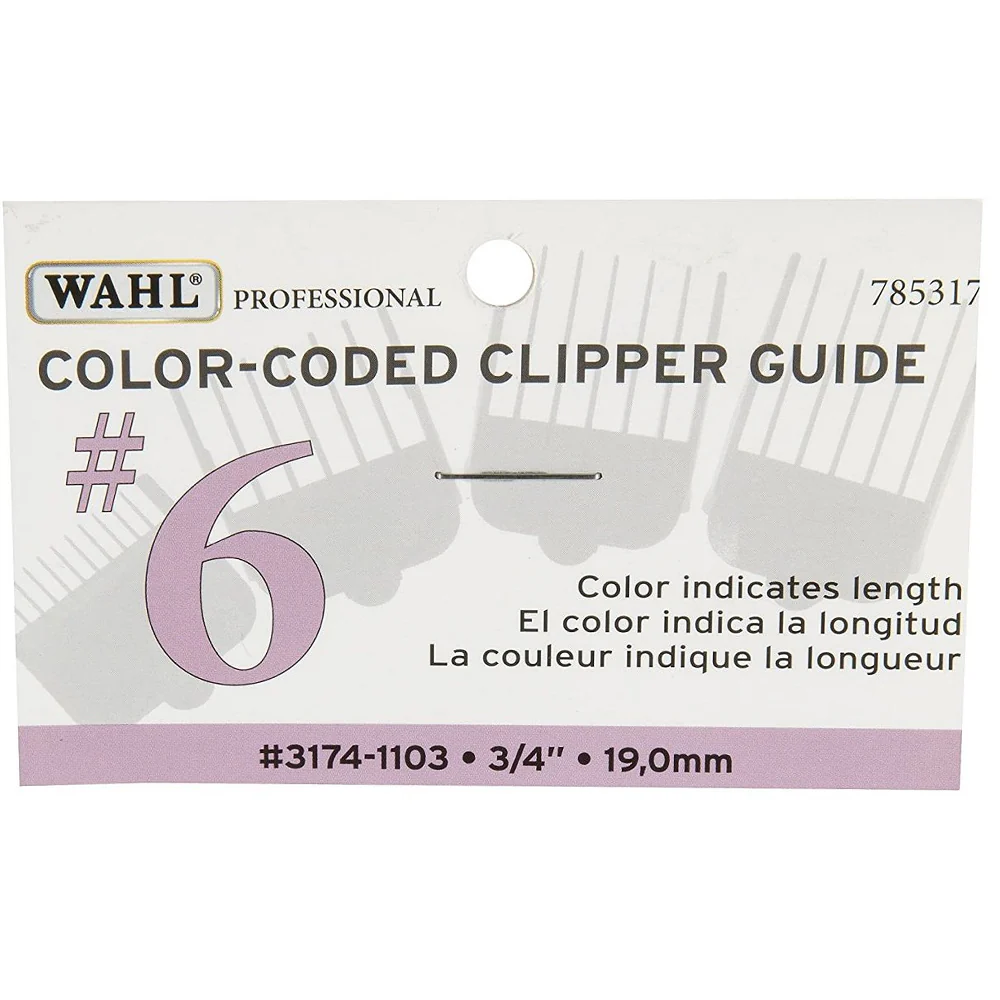 5x Wahl Color-Coded Clipper Guide #6 - 3/4" #3174-1103 - Image 4