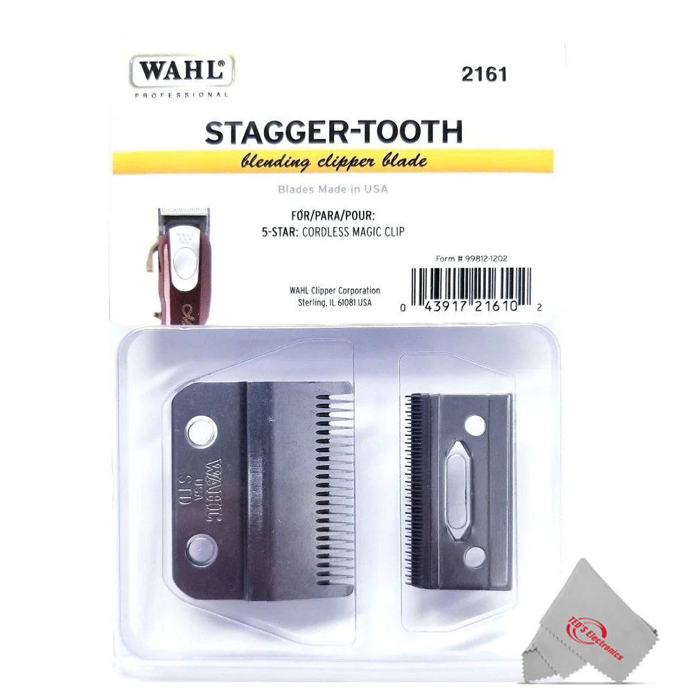 3x Wahl 2-Hole Replacement Blade Stagger-Tooth #2161 for Cordless Magic Clip - Image 2