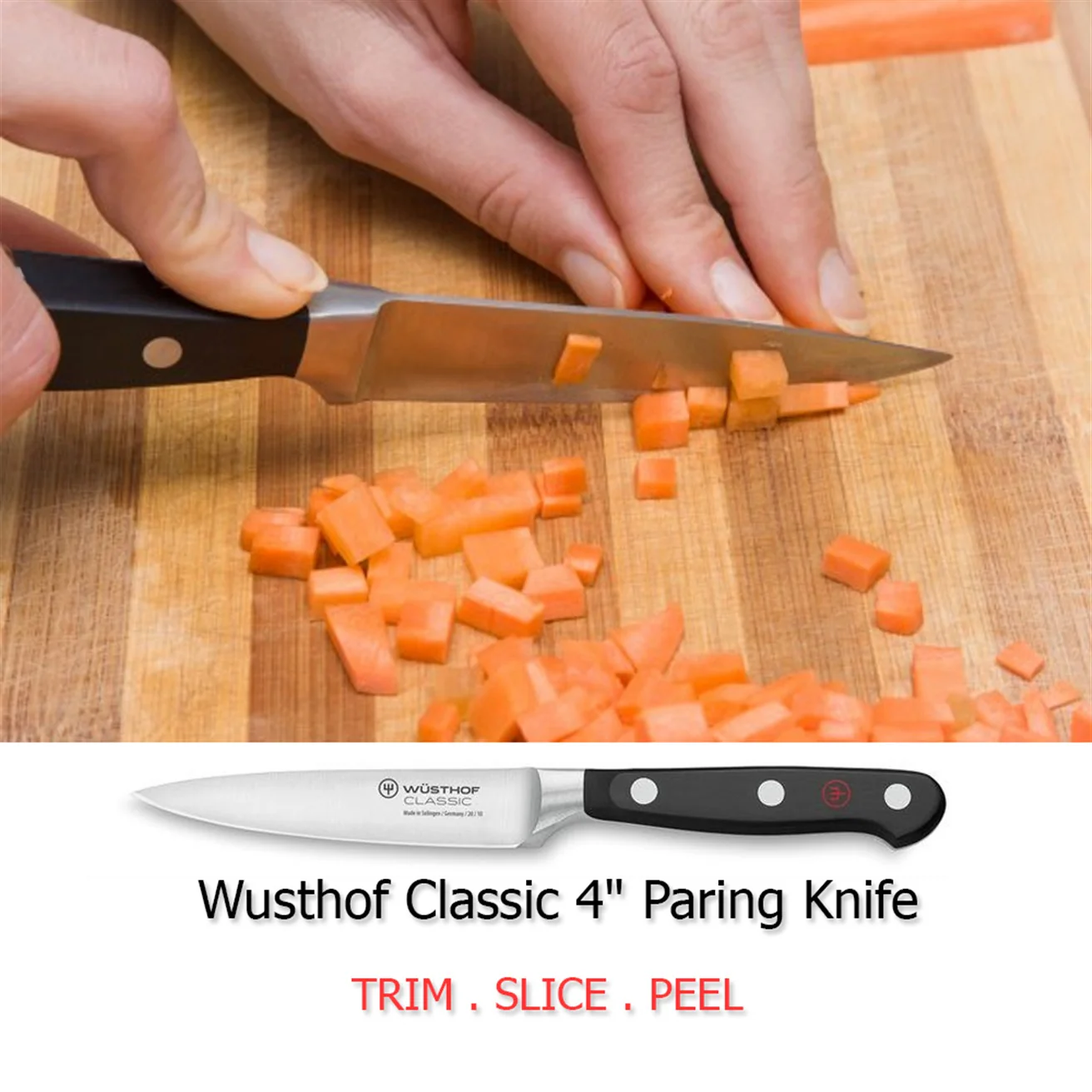 Wusthof Classic Ikon 8" Chef's Knife and Wusthof Classic 4" Paring Knife - Image 7
