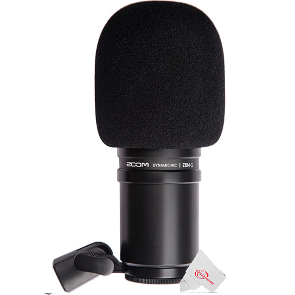 3x Zoom ZDM-1 Podcast Mic Pack Bundle w/ Microphone, Headphones, Tripod, Windscreen & Cable + 3x Boya BY-BA20 Aluminum Alloy Microphone Stand Bracket and Cleaning Kit - Image 5