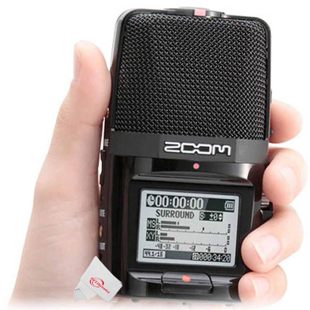 Zoom H2n ext 2-Input / 4 Track Handy Digital  Audio Stereo Recorder With 5 Built-In Mic Array +  BY-M1 Omnidirectional Lavalier Microphone + 32GB Memory Card - Image 5