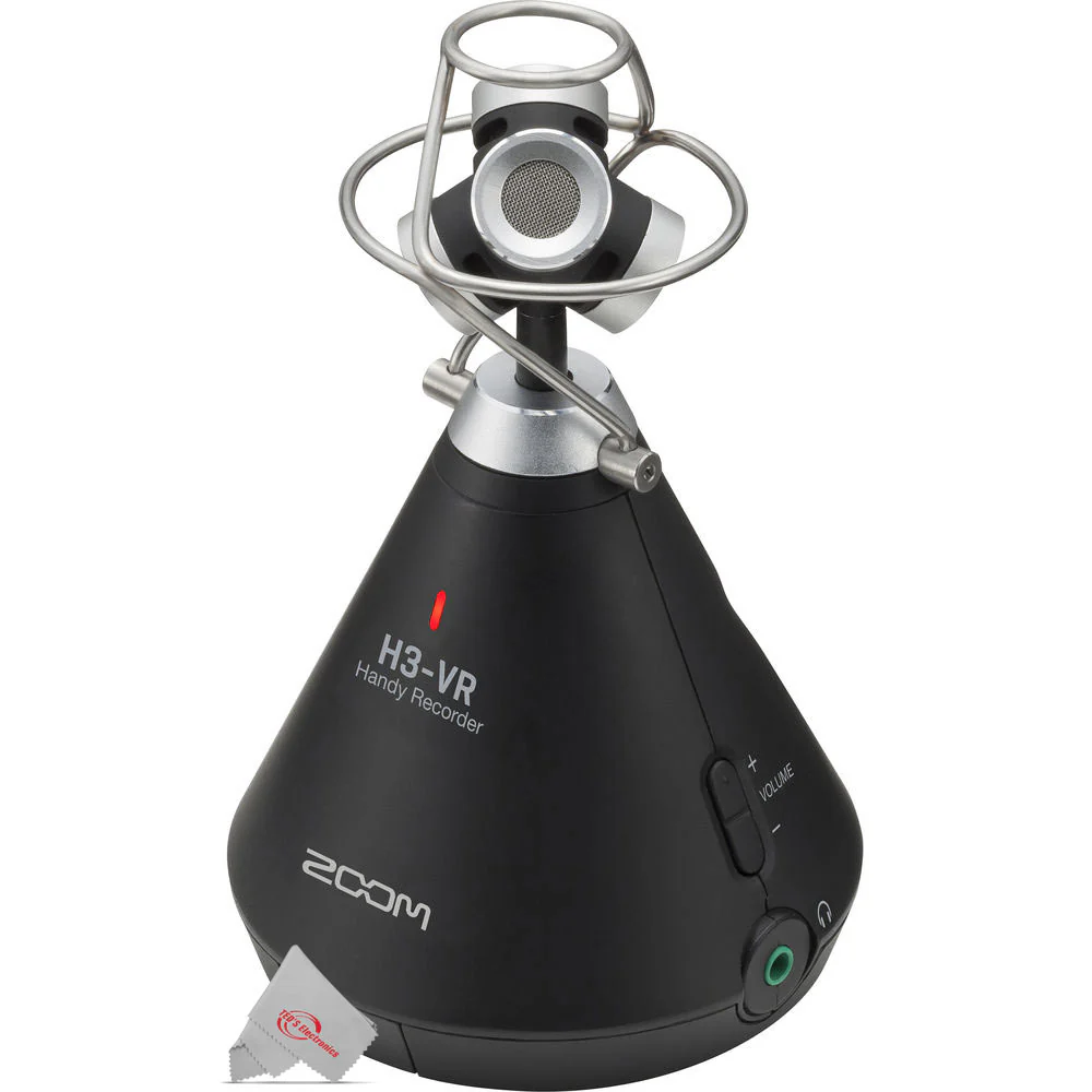 Zoom H3 VR Handy Audio Recorder with Built-In Ambisonics Mic Array + Pig Hog Solutions 3.5mm TRS to 3.5mm TRS Adapter Cable, 6ft and Accessories - Image 3