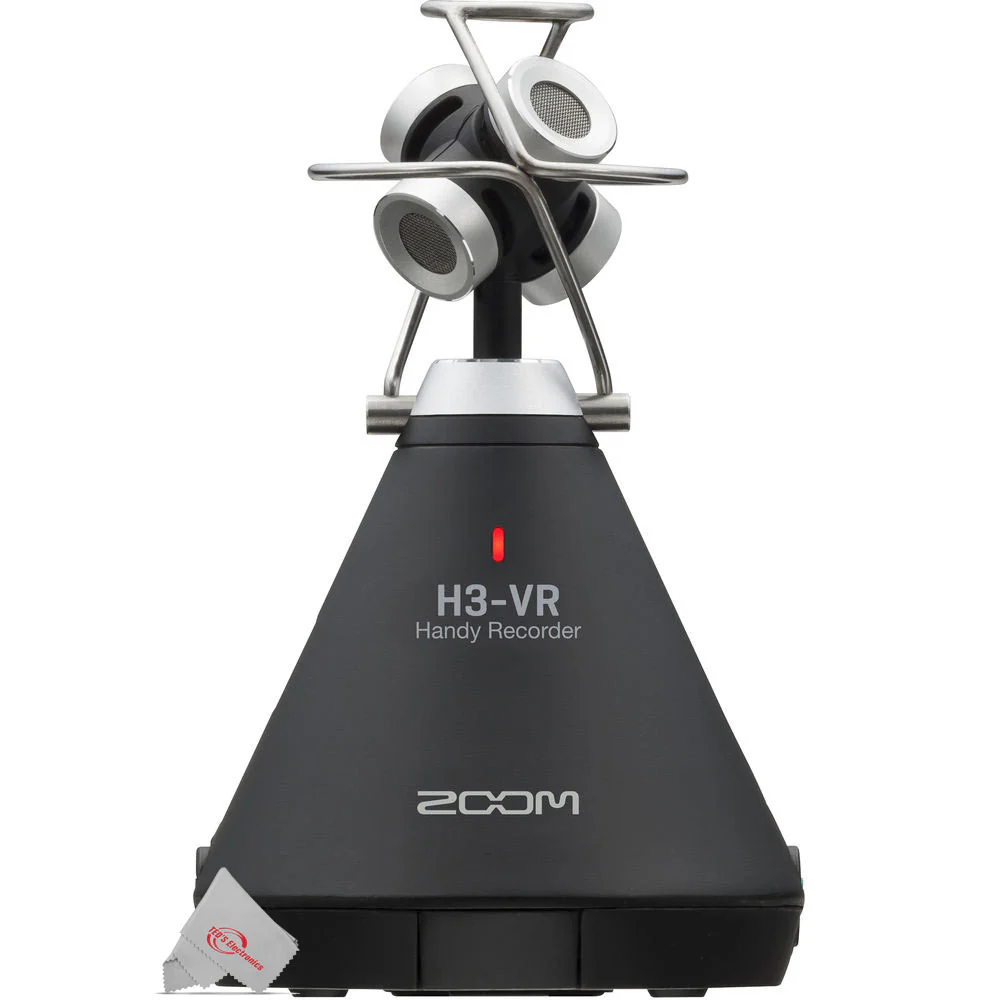Zoom H3 VR Handy Audio Recorder with Built-In Ambisonics Mic Array + Pig Hog Solutions 3.5mm TRS to 3.5mm TRS Adapter Cable, 6ft and Accessories - Image 4