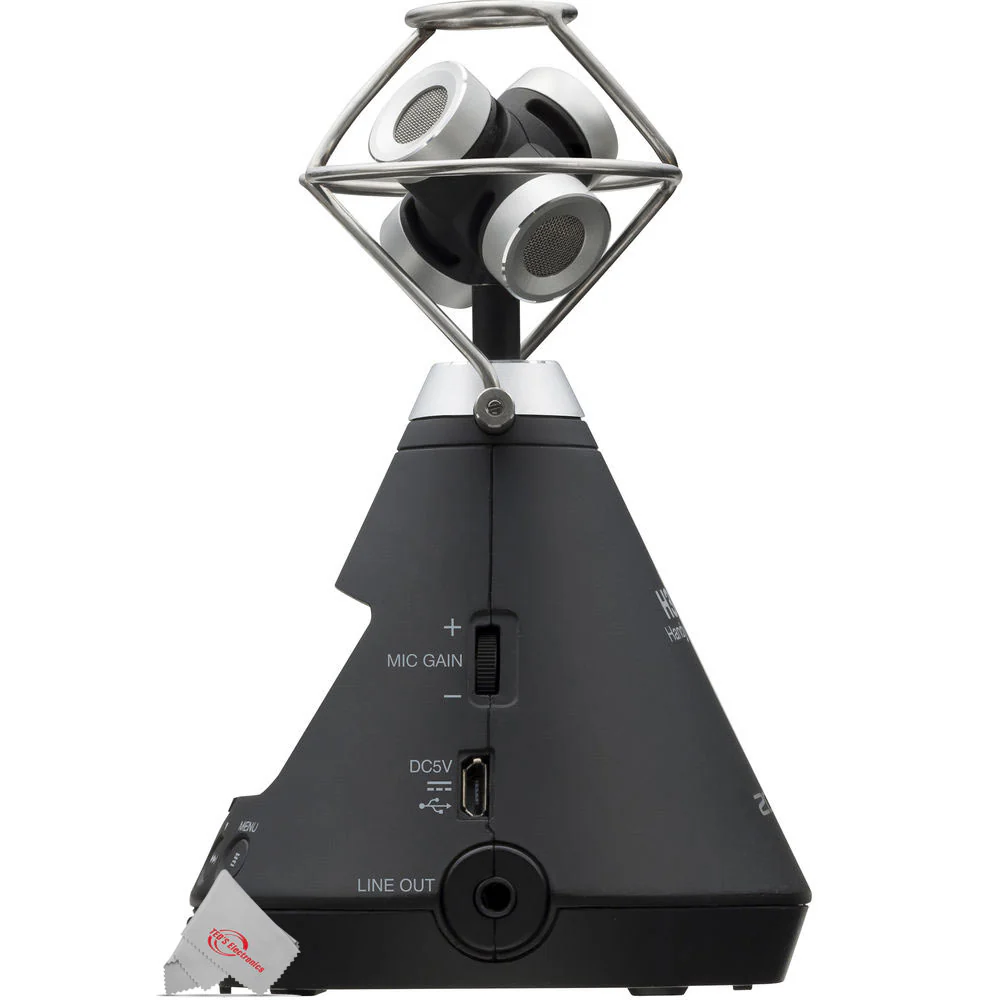 Zoom H3 VR Handy Audio Recorder with Built-In Ambisonics Mic Array + Pig Hog Solutions 3.5mm TRS to 3.5mm TRS Adapter Cable, 6ft and Accessories - Image 6