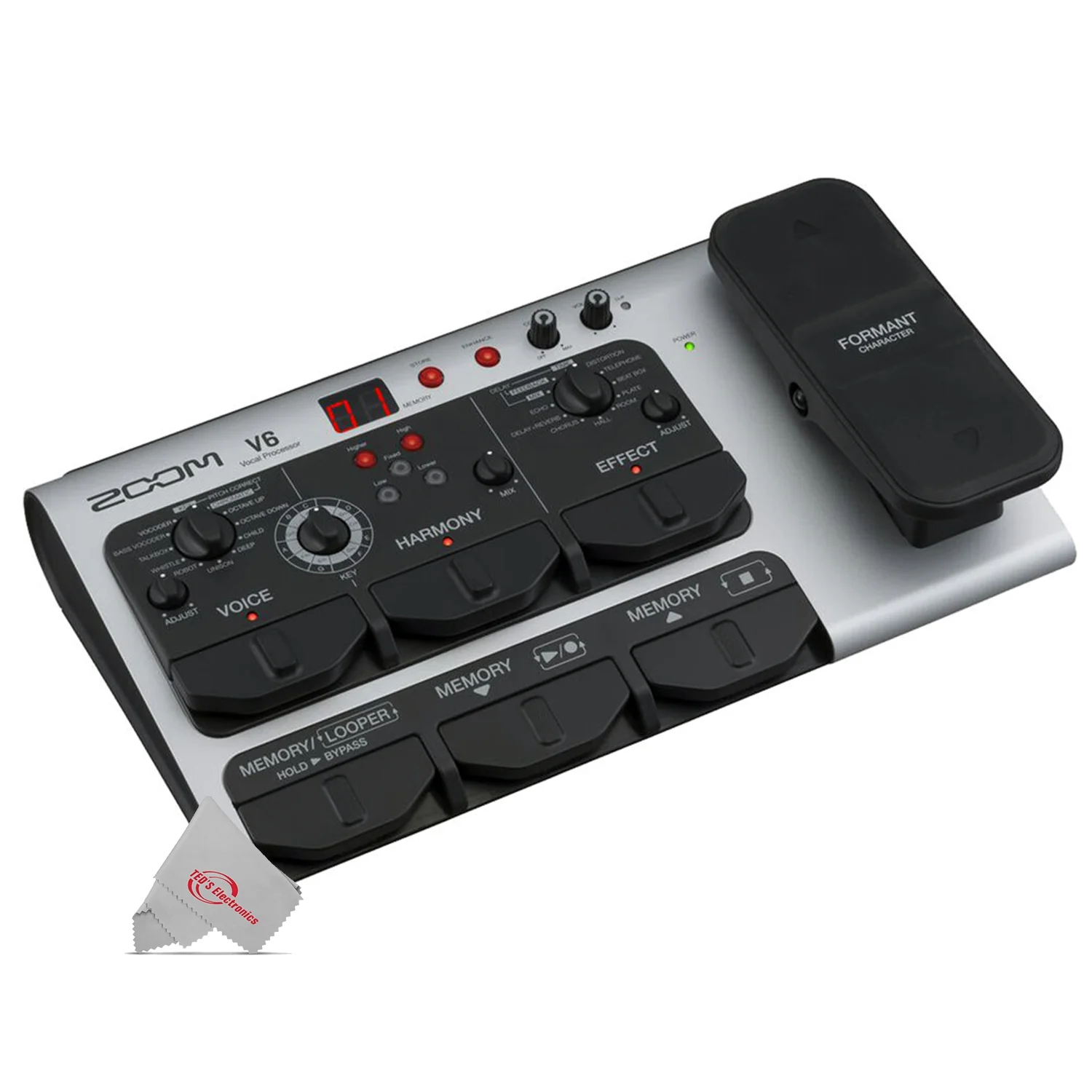 Zoom V6-SP Multi-Effects Vocal Processor Pedal + SGV-6 Vocal Microphone for V6 And V3 Vocal Processors + 8mm XLR Microphone Cable Male to Female 10 Ft - Image 4