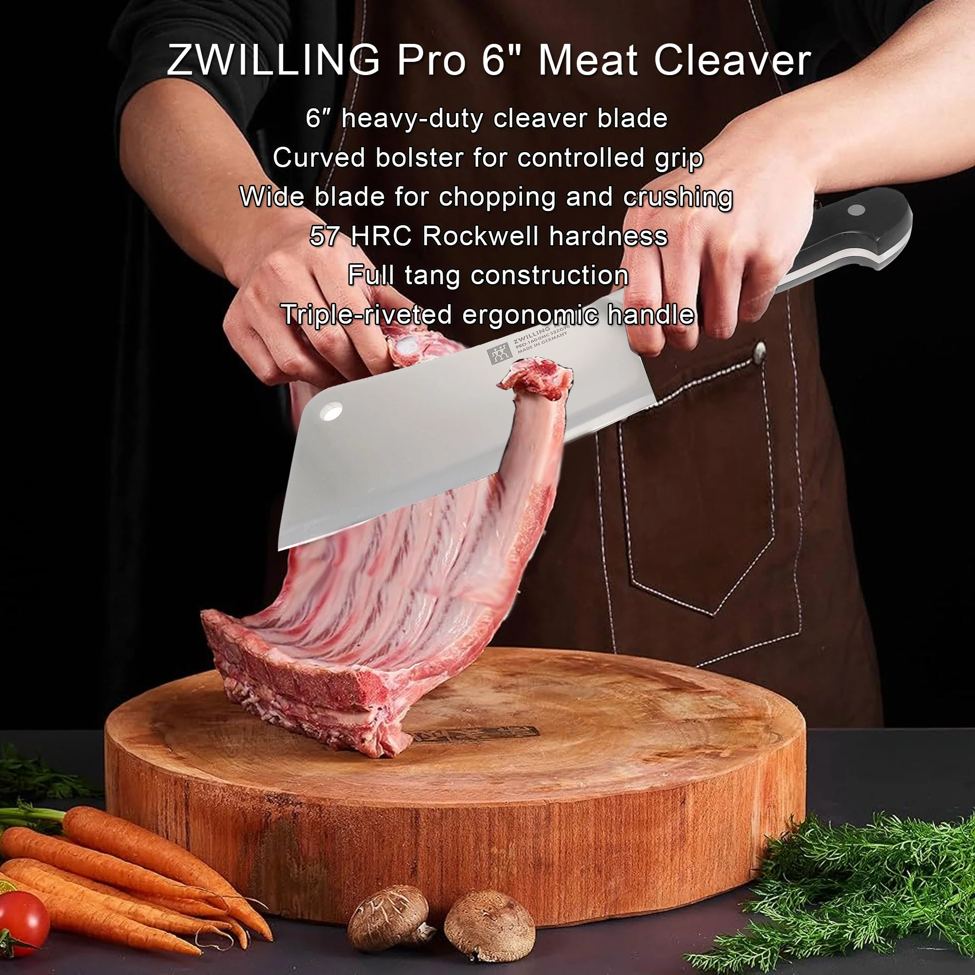 3x ZWILLING Pro 6" Meat Cleaver - Image 3