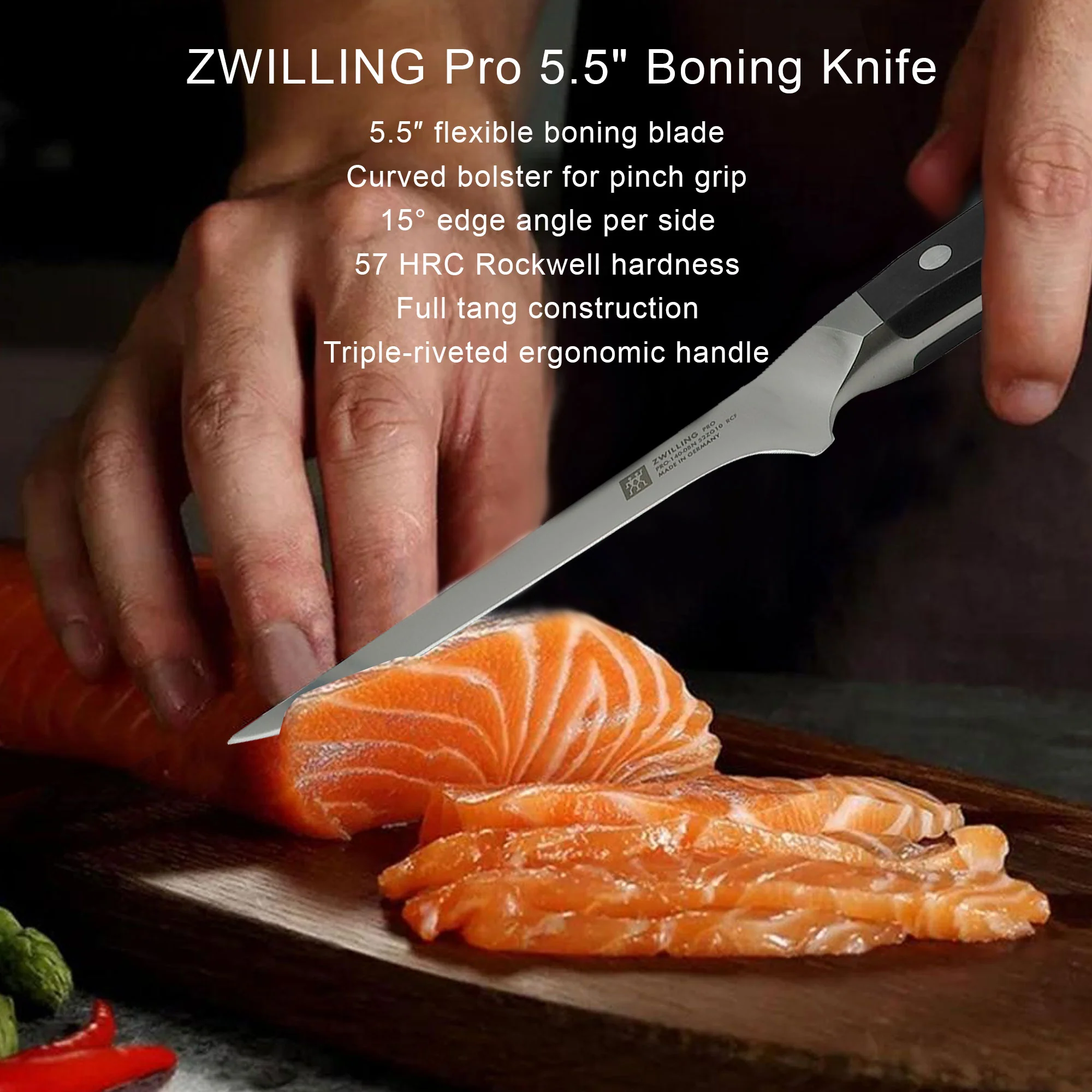 ZWILLING Pro 6" Meat Cleaver + ZWILLING Pro 5.5" Flexible Boning Knife - Image 7